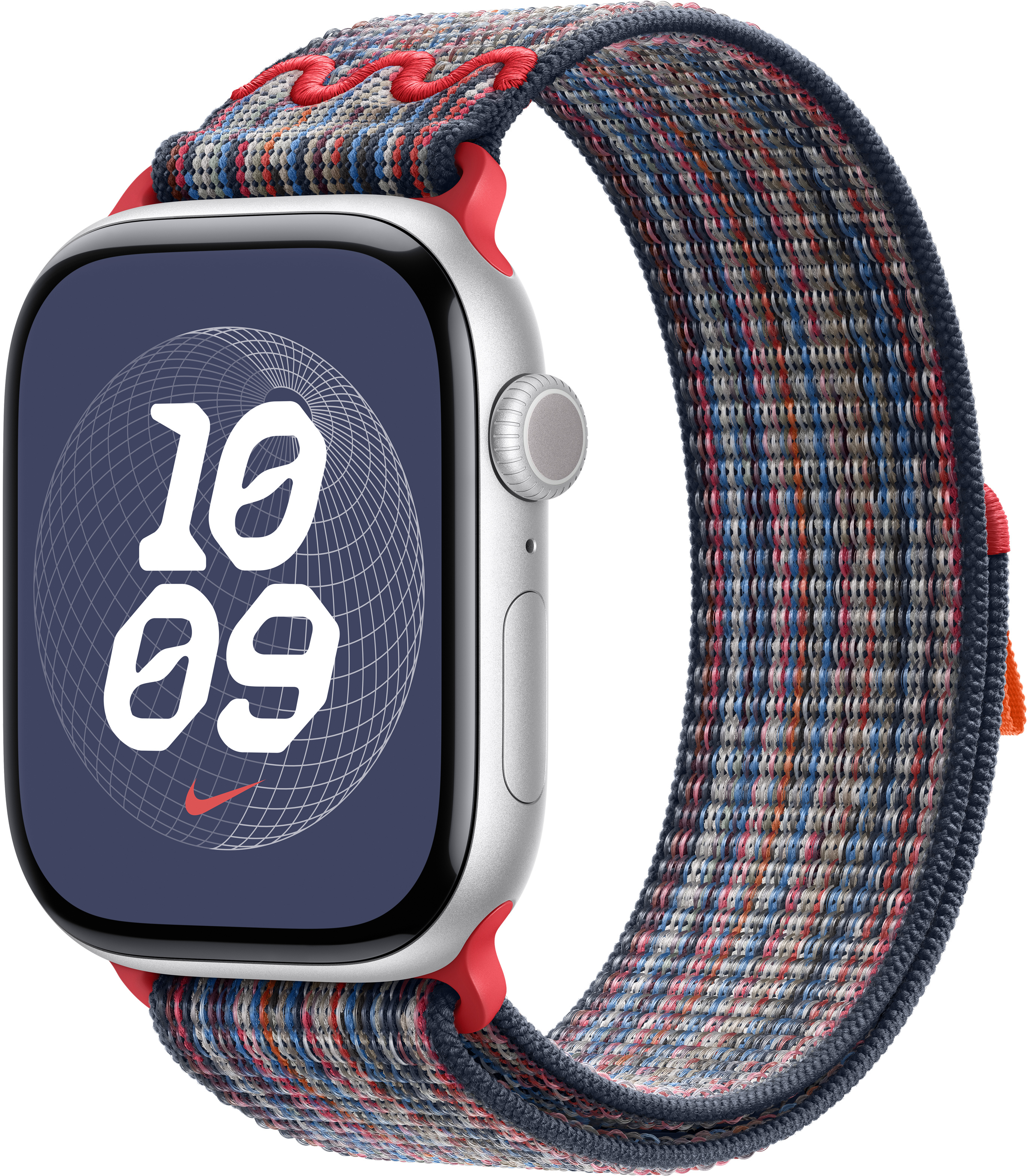 Ремінець Apple Watch 46mm Blue/Red Nike Sport Loop (MXU43ZM/A)фото3