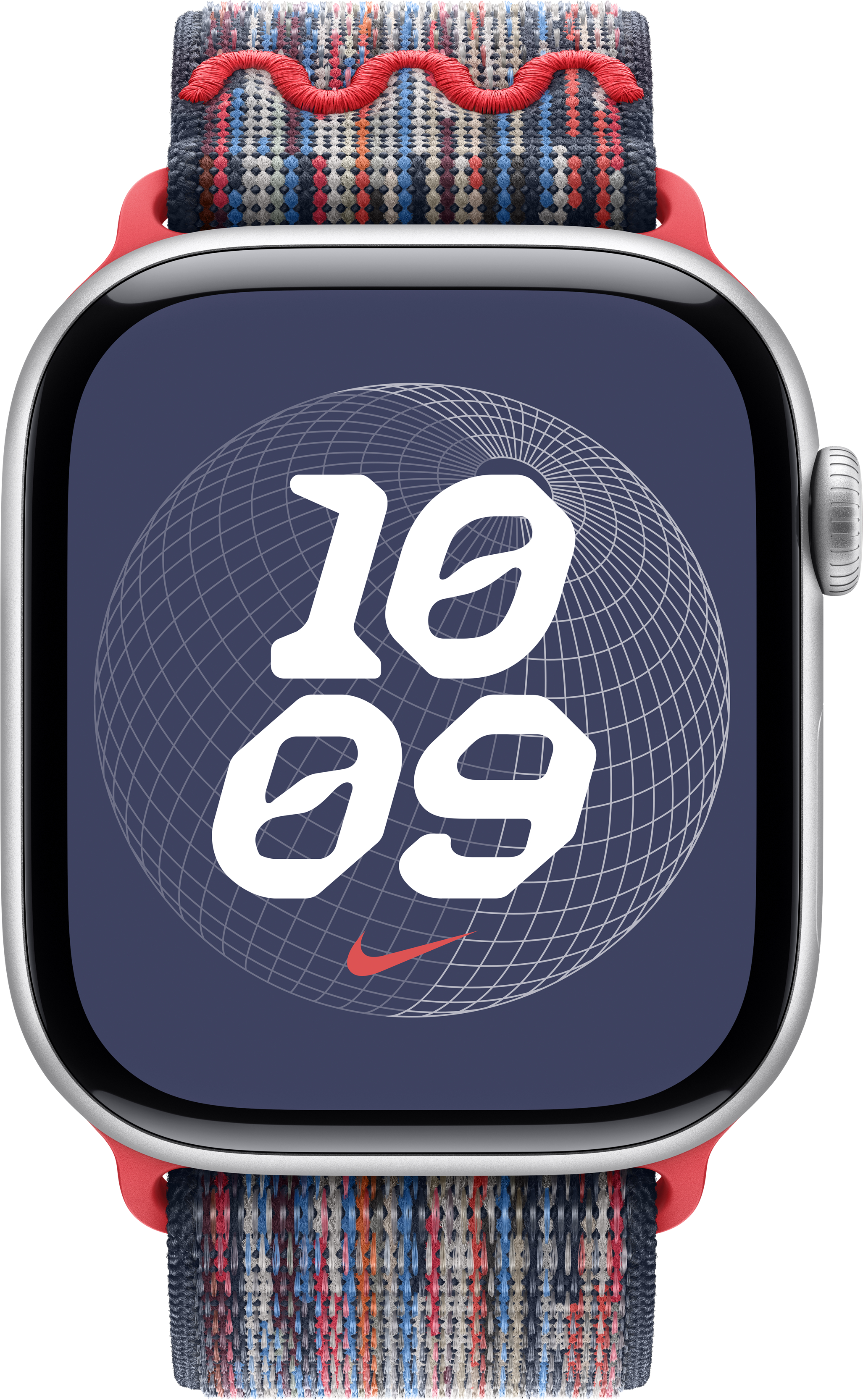 Ремінець Apple Watch 46mm Blue/Red Nike Sport Loop (MXU43ZM/A)фото4