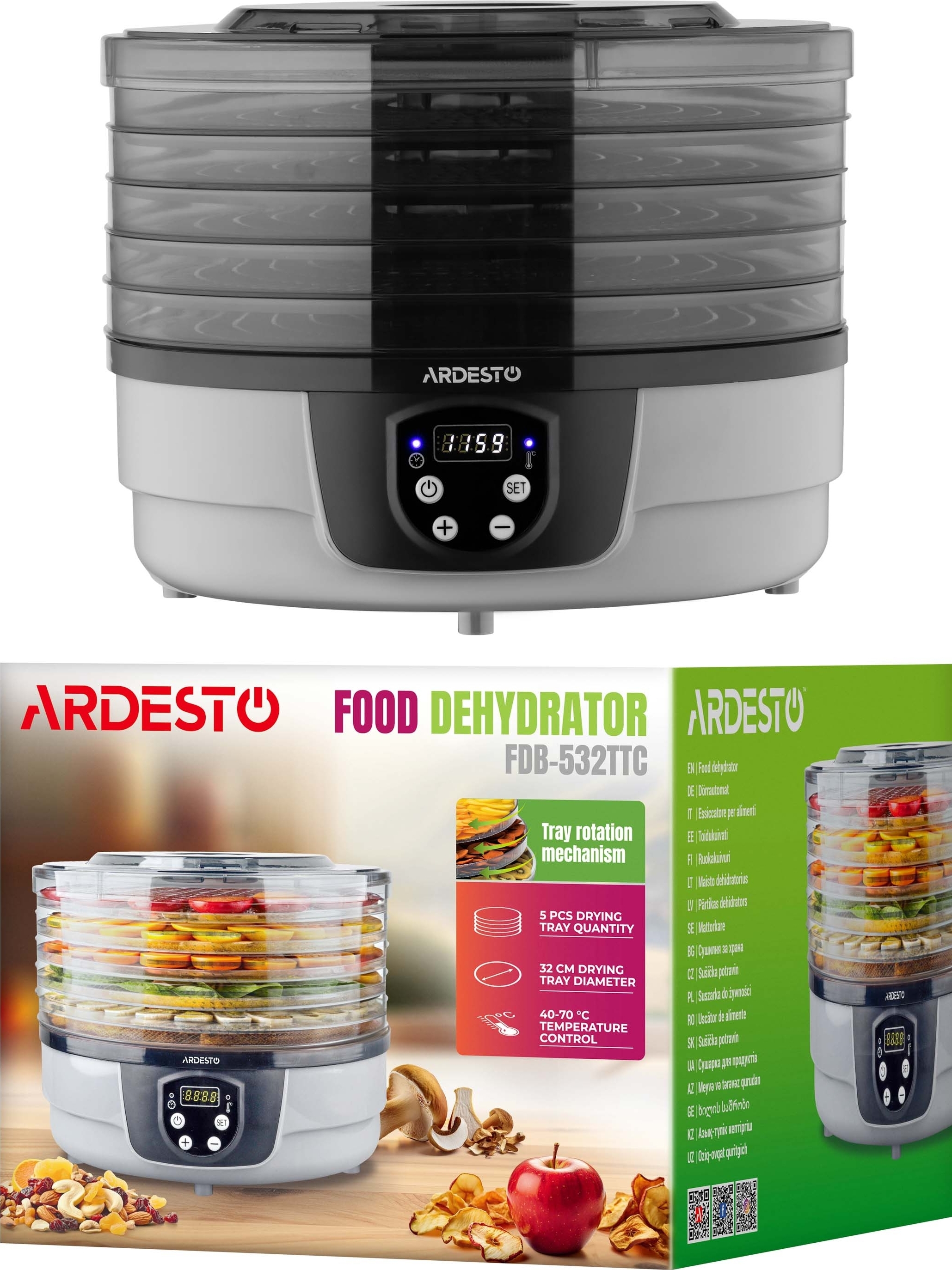 Сушарка для овочів і фруктів ARDESTO FDB-532TTCфото6