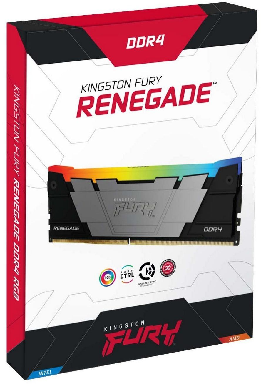 Пам'ять для ПК Kingston DDR4 64GB KIT (32GBx2) 3600 FURY Renegade RGB (KF436C18RB2AK2/64)фото5