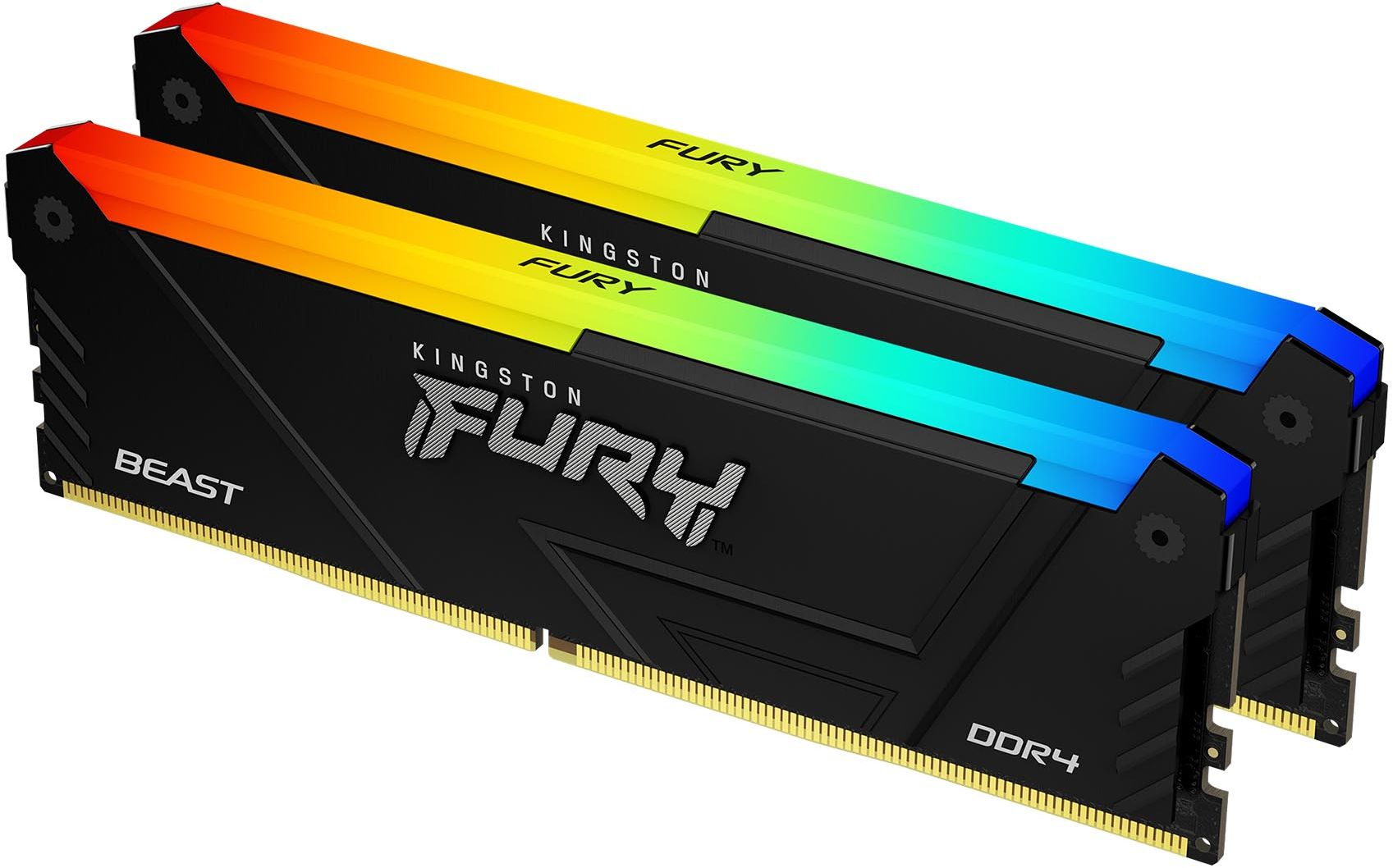 Память для ПК Kingston DDR4 64GB KIT (32GBx2) 3200 FURY Beast RGB (KF432C16BB2AK2/64) фото 4