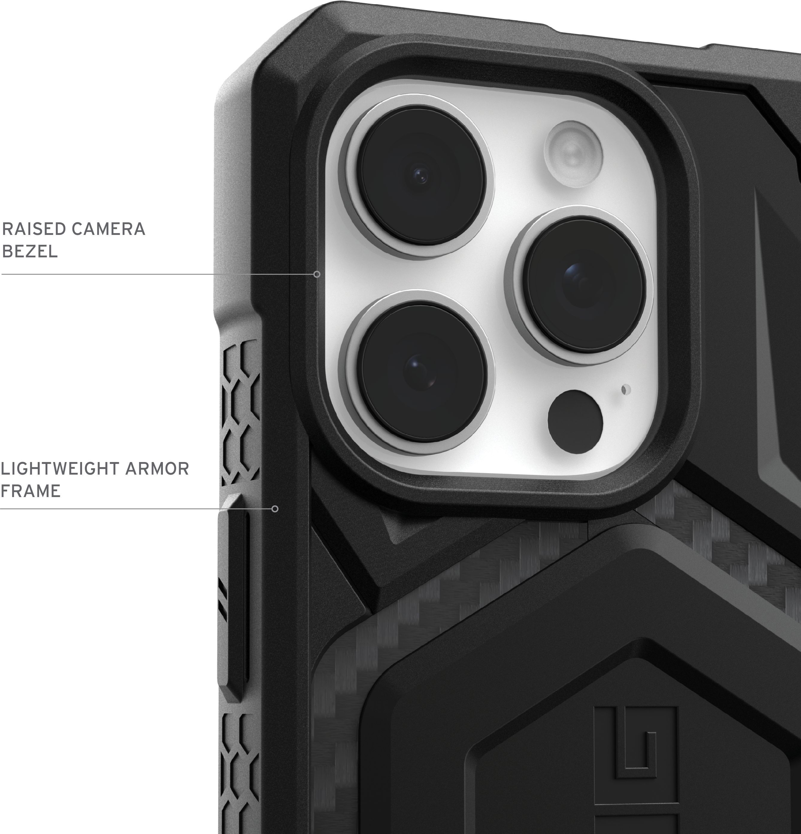 Чохол UAG для Apple iPhone 16 Pro Monarch, Carbon Fiber (114460114242)фото14