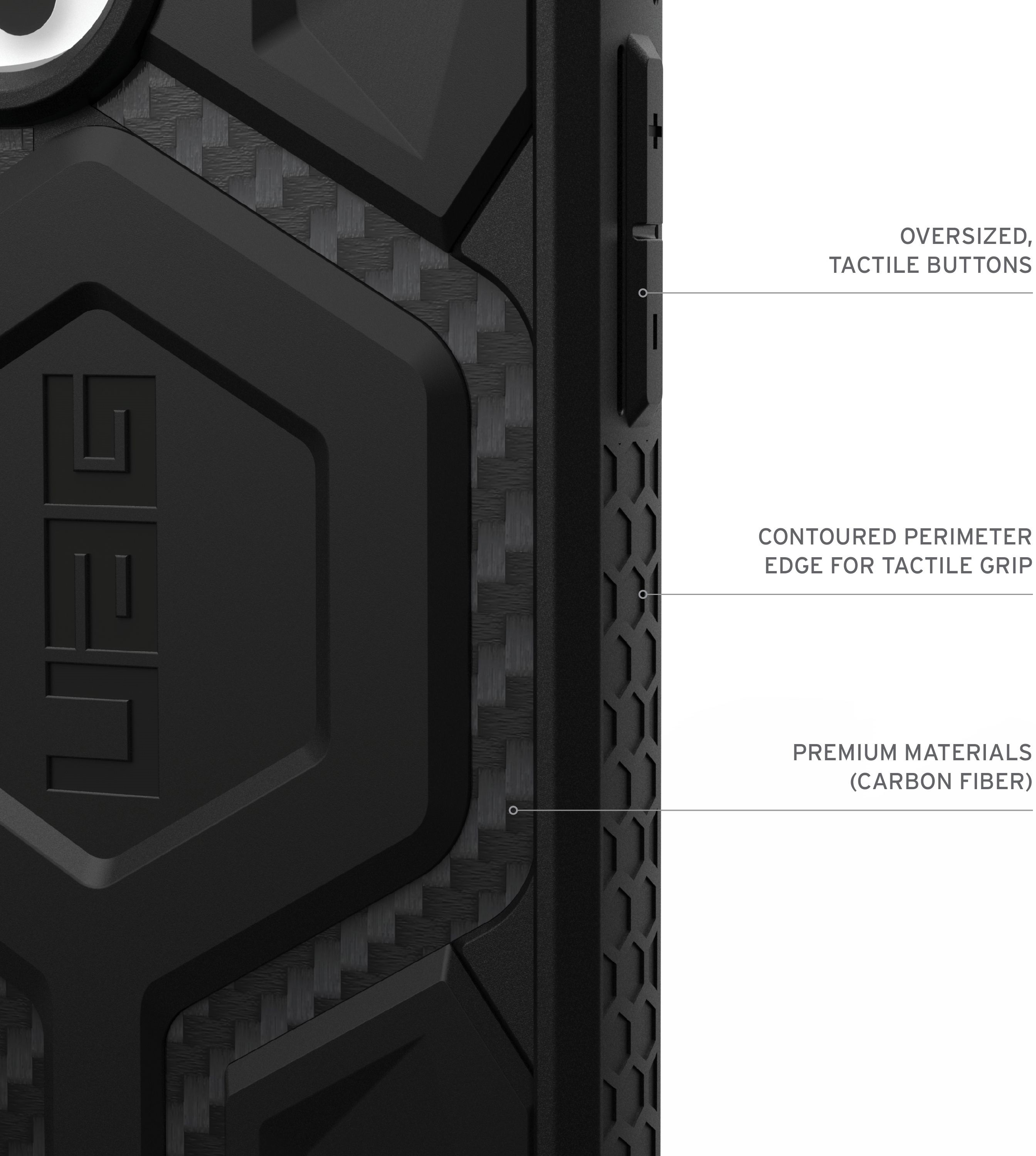 Чохол UAG для Apple iPhone 16 Pro Monarch, Carbon Fiber (114460114242)фото13