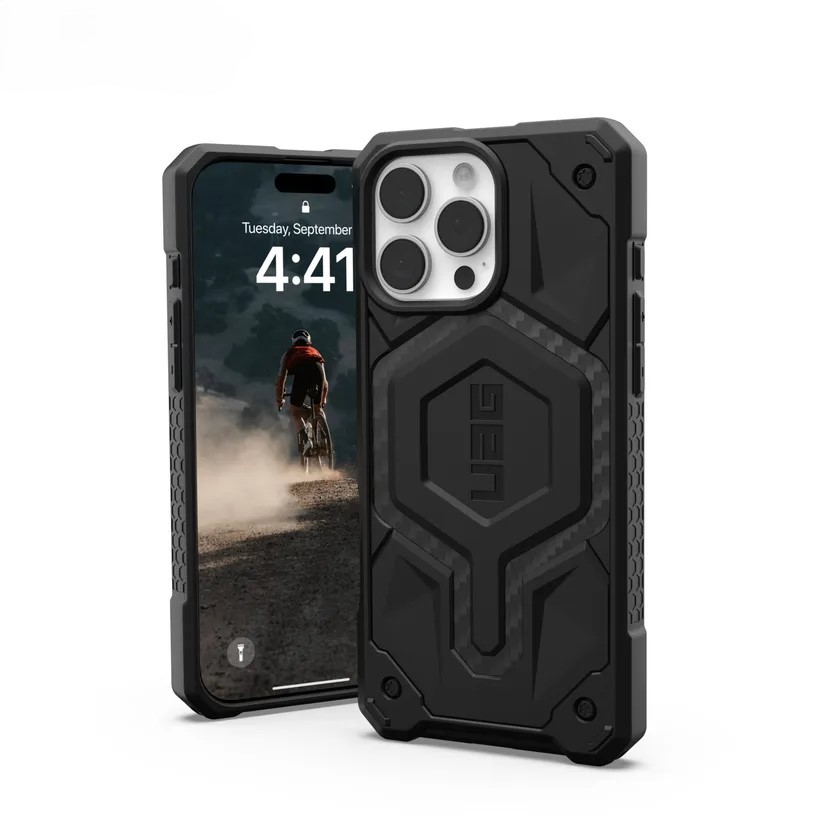 Чехол UAG для Apple iPhone 16 Pro Max Monarch, Carbon Fiber (114461114242) фото 4