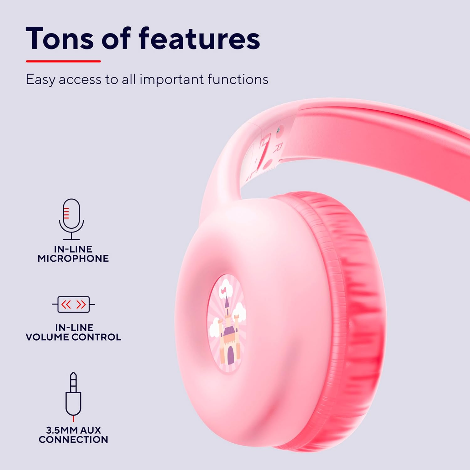 Навушники Trust Nouna Kids Headphones Mic Pink (25277_TRUST)фото11