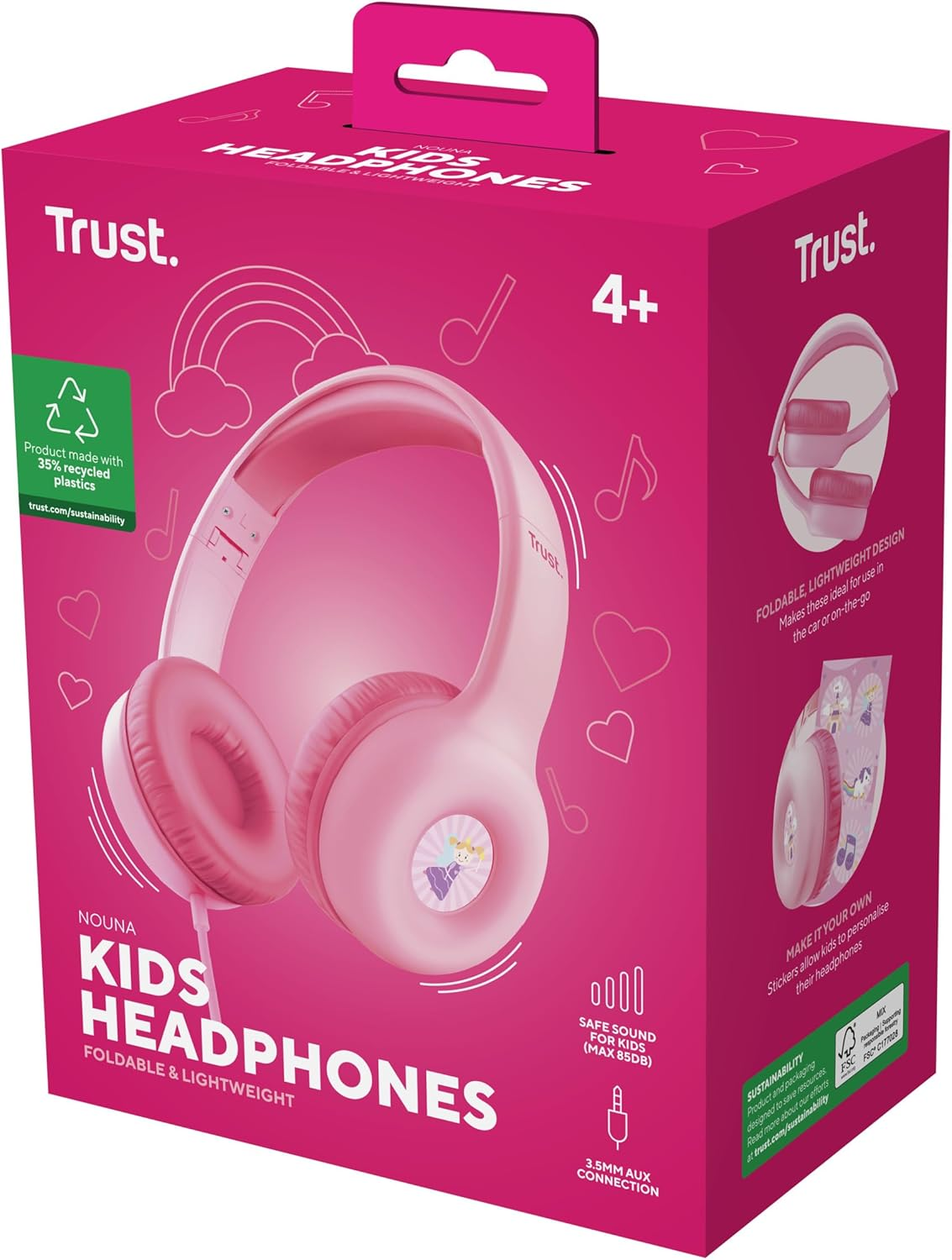 Навушники Trust Nouna Kids Headphones Mic Pink (25277_TRUST)фото8