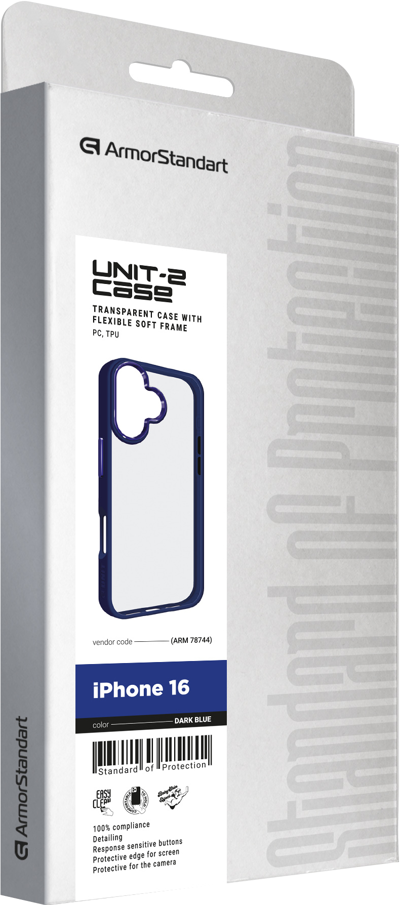 Чехол ArmorStandart UNIT2 для Apple iPhone 16 Dark Blue (ARM78744) фото 2