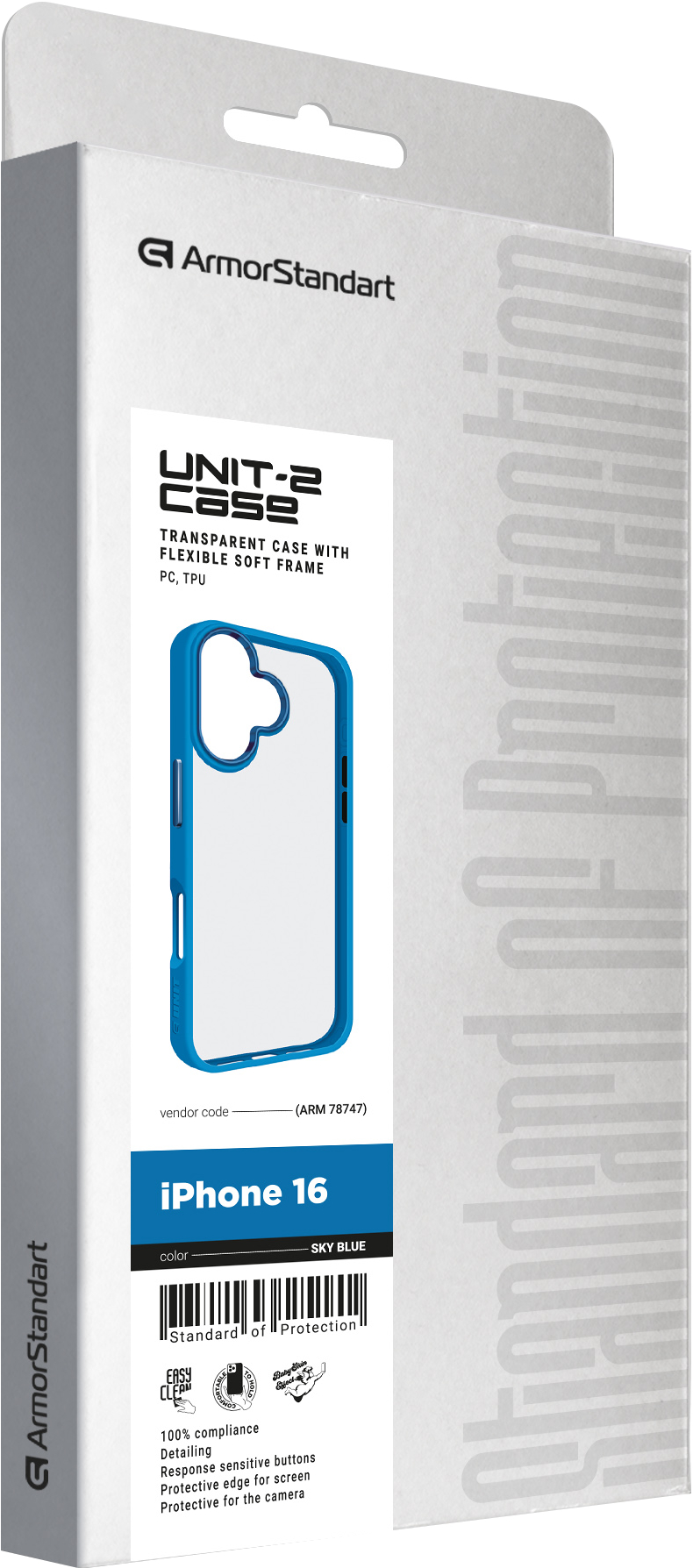 Чехол ArmorStandart UNIT2 для Apple iPhone 16 Sky Blue (ARM78747)фото2