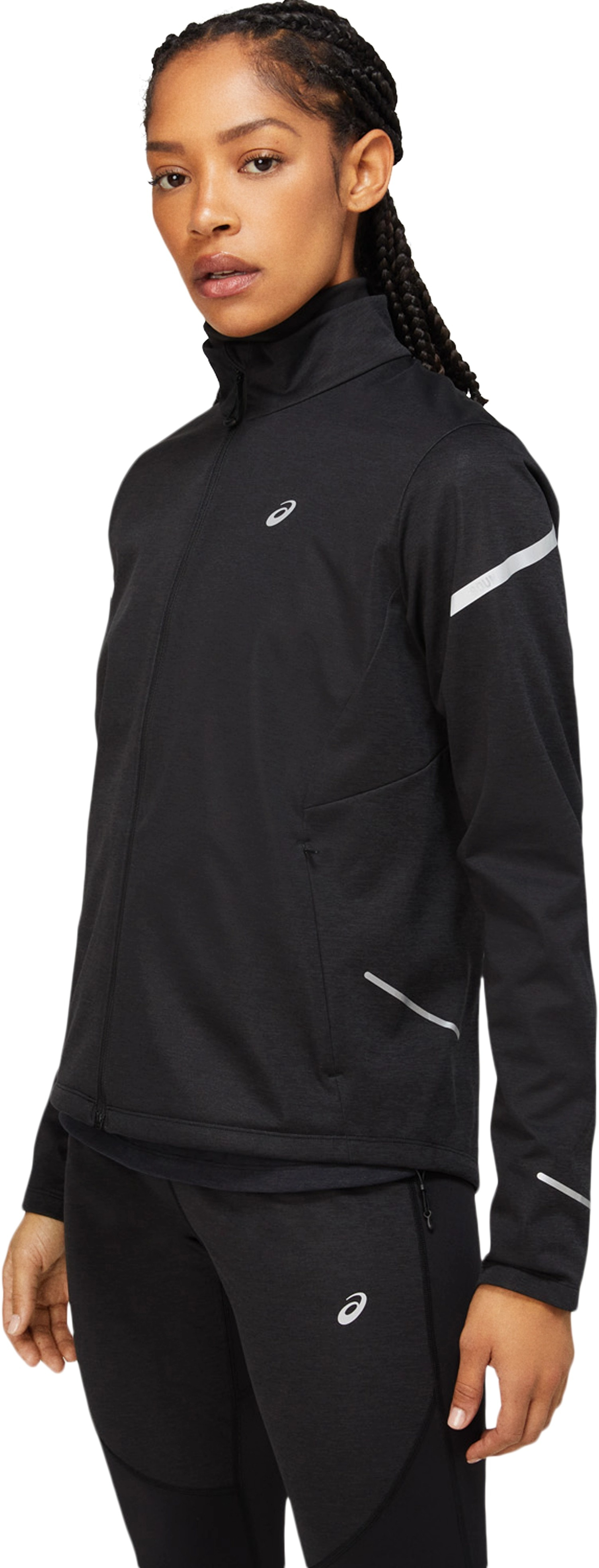 Куртка для бега Asics ( 2012C028 ) LITE-SHOW WINTER JACKET 2022 001 PERFORMANCE BLACK/BRILLIANT WHITE L черный фото 3