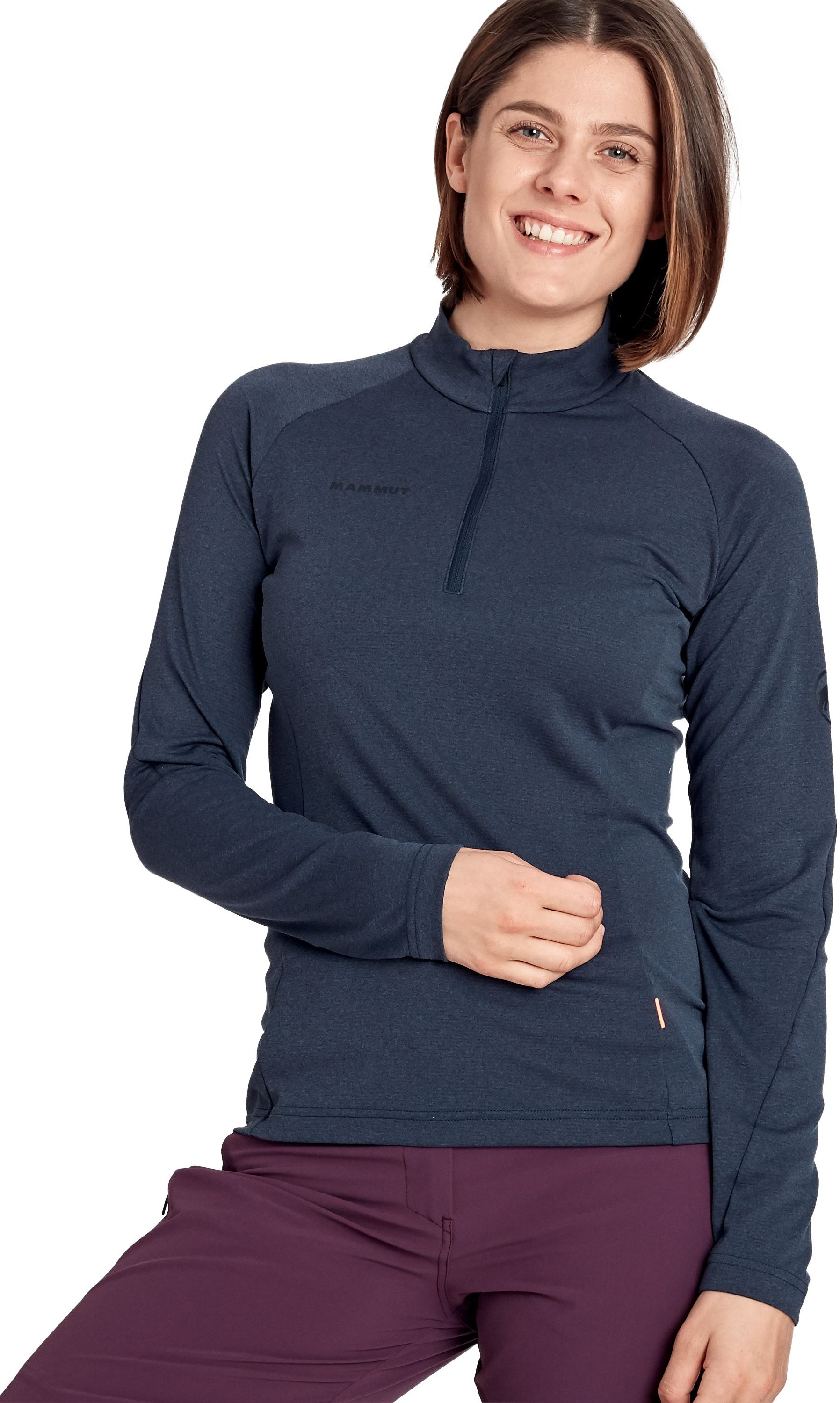 Фліс Mammut ( 1016-00740 ) Aegility Half Zip Longsleeve Women 2021 marine melange L синійфото2