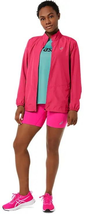 Куртка для бега Asics ( 2012C341 ) CORE JACKET 2023 701 PIXEL PINK/FRENCH BLUE XL розовый фото 2