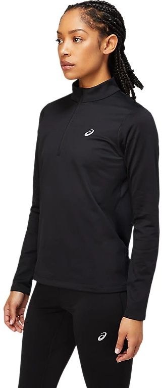 Лонгслів для бігу Asics ( 2012C343 ) CORE LS 1/2 ZIP WINTER TOP 001 PERFORMANCE BLACK/BRILLIANT WHITE L чорнийфото