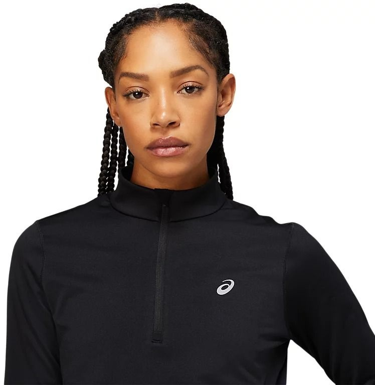 Лонгслів для бігу Asics ( 2012C343 ) CORE LS 1/2 ZIP WINTER TOP 001 PERFORMANCE BLACK/BRILLIANT WHITE L чорнийфото