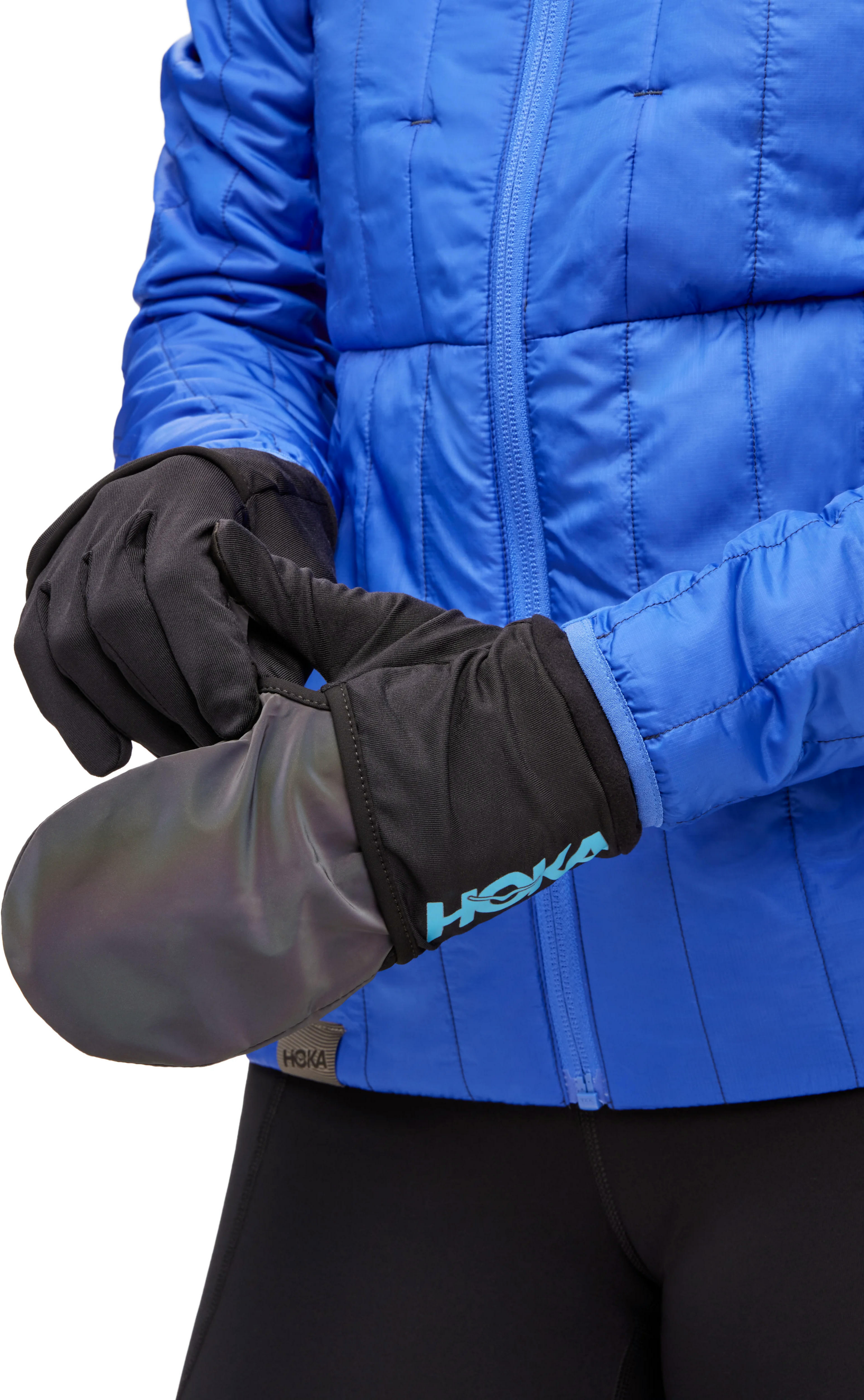 Перчатки HOKA ( 1147312 ) COLDSNAP FLEECE GLOVES 2024 Black L черный фото 4