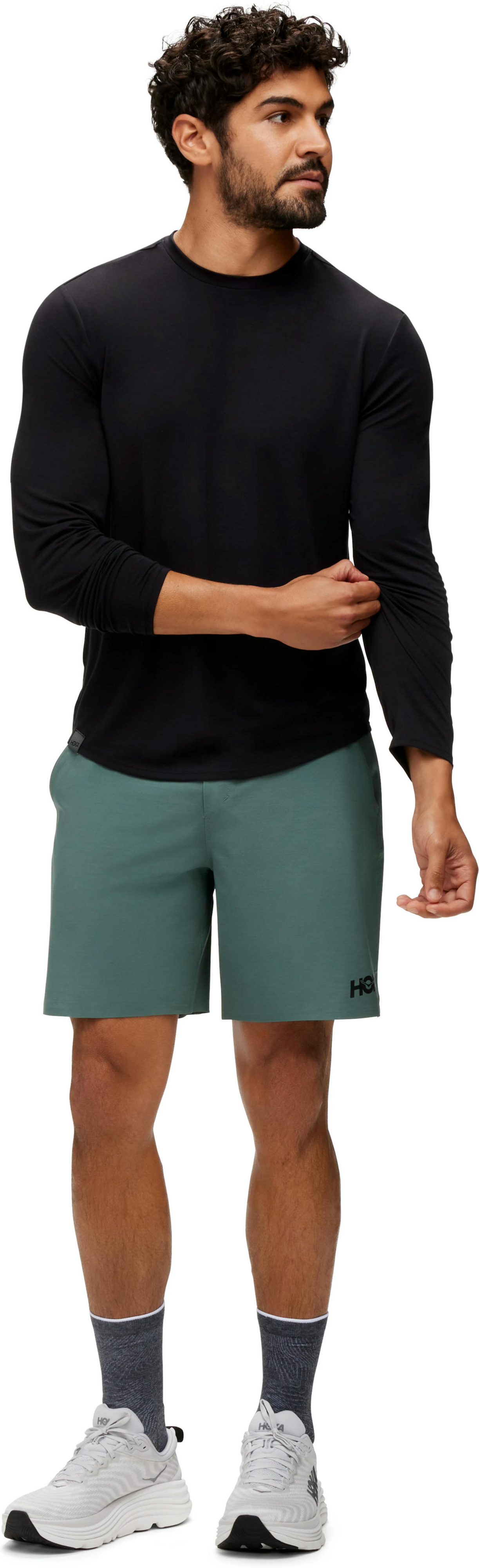 Чоловічий лонгслів для бігу HOKA ( 1141759 ) HOKA ESSENTIAL LS TEE 2024 BLK L чорнийфото3