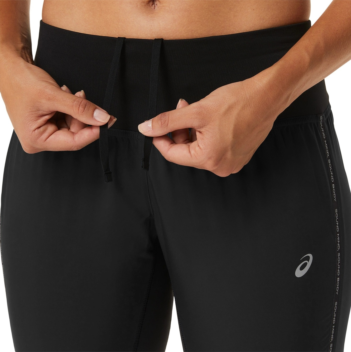 Штаны для бега Asics ( 2012C746 ) RACE PANT 2023 001 BLACK/BLACK M черный фото 4