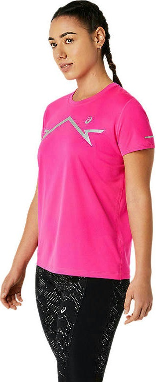 Футболка для бега Asics ( 2012C938 ) LITE-SHOW SS TOP 2024 PINK GLO M розовый фото 3