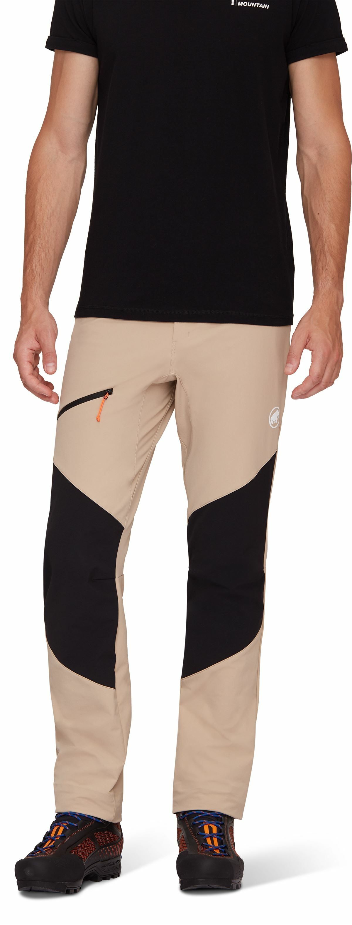 Штаны для туризма Mammut ( 1021-00870 ) Taiss SO Pants Men 2024 savannah-black 50 бежевый фото 3