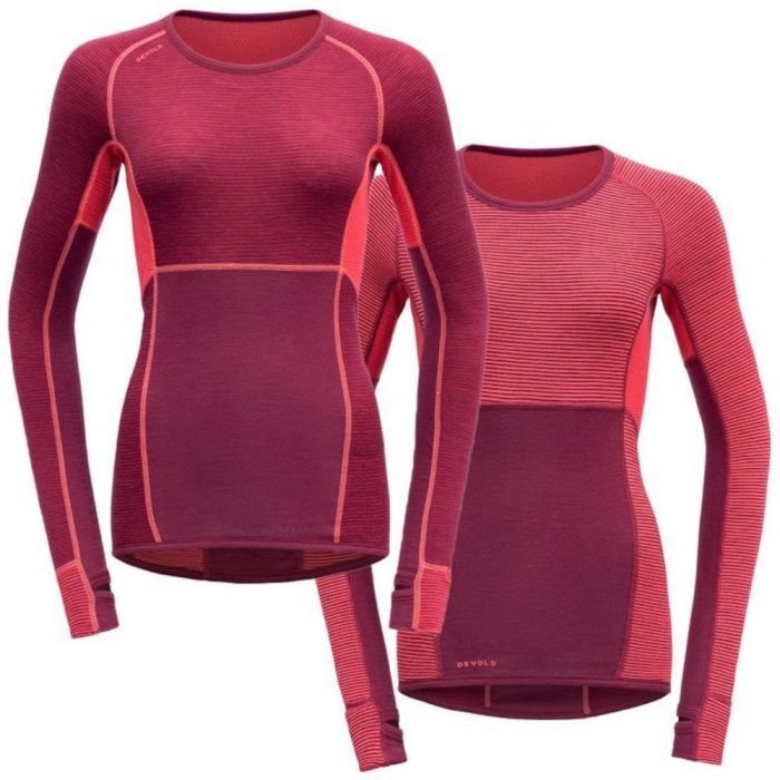 Термолонгслів Devold ( GO 255 226 A ) TUVEGGA MERINO SHIRT WMN 2023 190A POPPY S рожевийфото