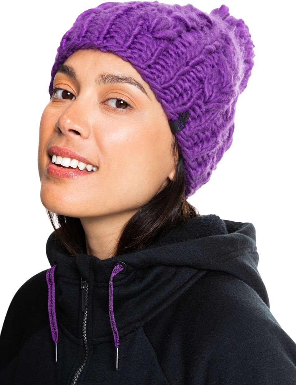 Шапка ROXY ( ERJHA03871 ) WINTERBEANIE HDWR 2022 PPR0 PANSY One size фиолетовый фото 4