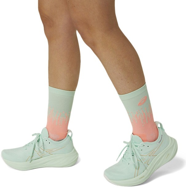 Шкарпетки Asics ( 3013A977 ) PERFORMANCE RUN SOCK CREW 2024 BRIGHT SUNSTONE / MINT TINT III (43-46) рожевийфото7