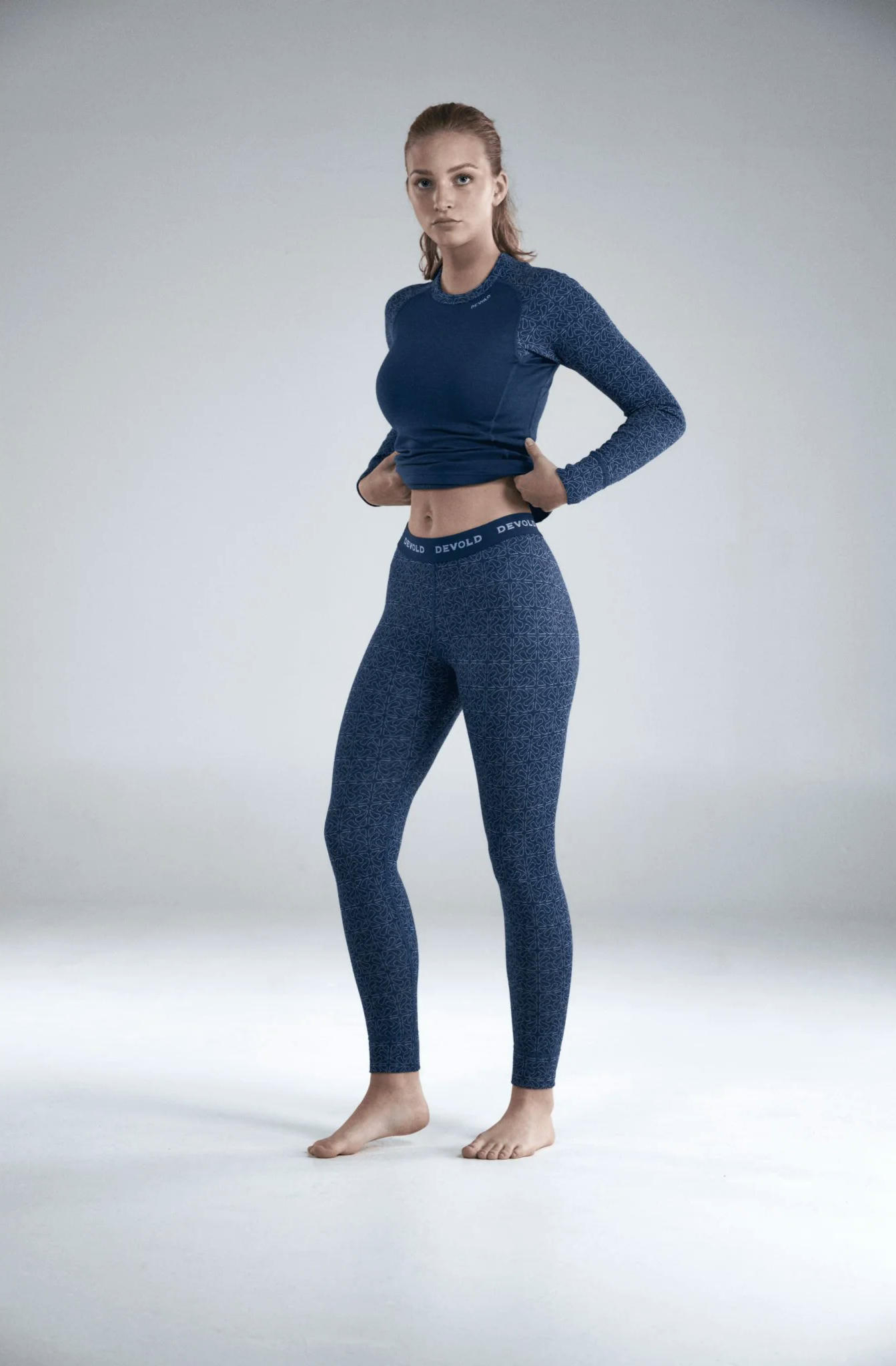 Термоштани Devold ( GO 328 110 A ) DUO ACTIVE MERINO 205 LONGS WMN 2023 422A FLOOD L синіфото2