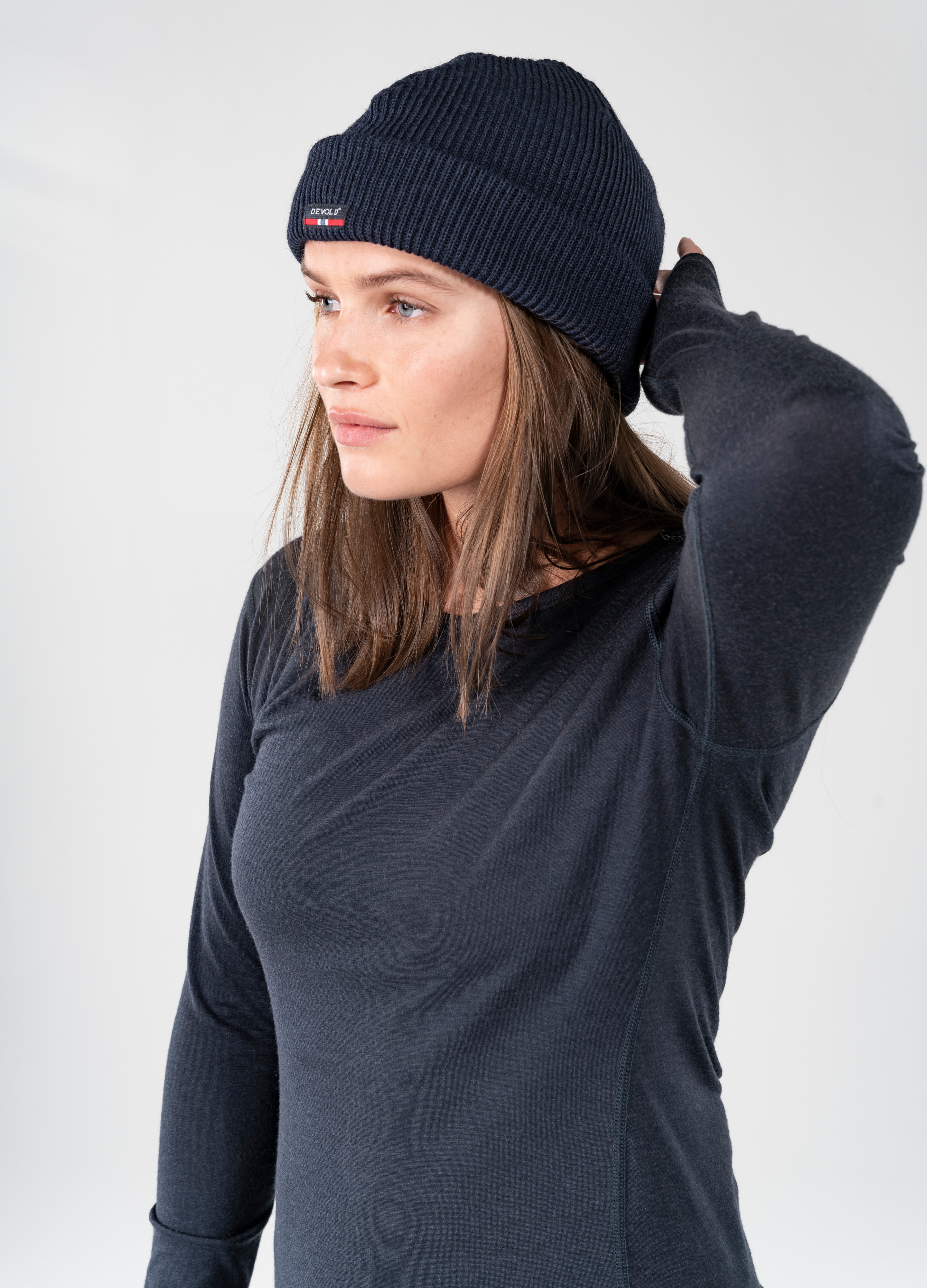 Шапка Devold ( TC 450 900 A ) DEVOLD WOOL BEANIE 2023 270A NAVY One size фіолетовийфото2