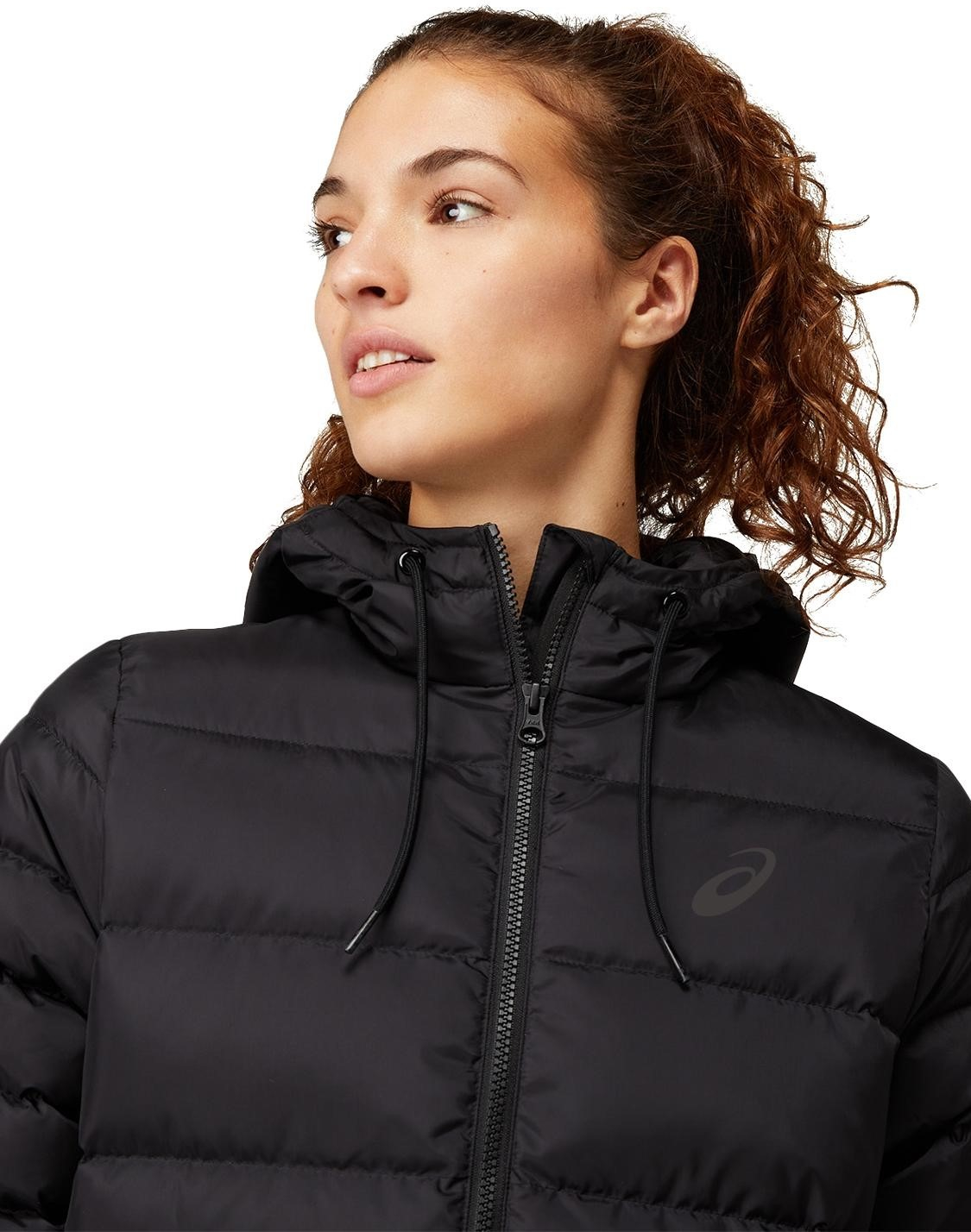 Куртка для бега Asics ( 2032C154 ) DOWN JACKET LONG W 2022 001 BLACK M черный фото 4