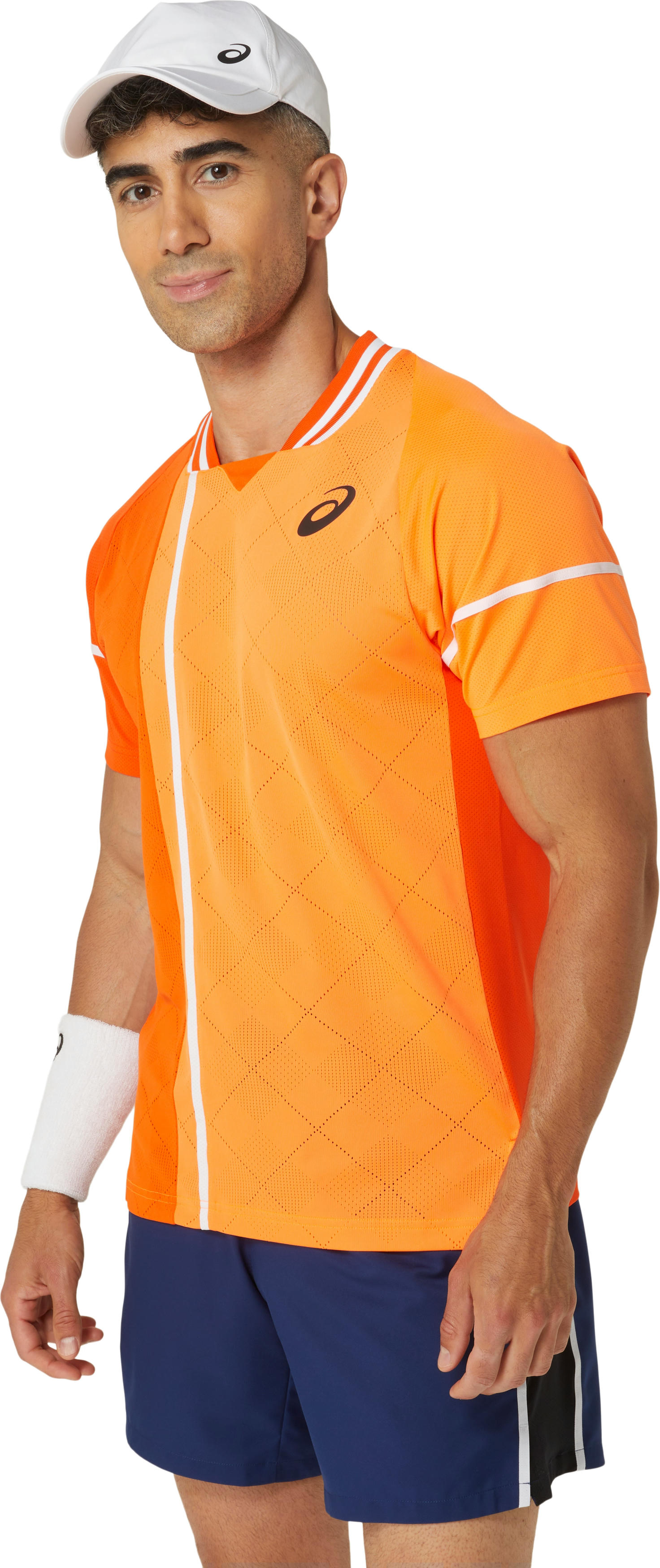 Футболка для тенісу Asics ( 2041A282 ) MEN MATCH ACTIBREEZE SS TOP 2024 KOI M оранжевый фото 3