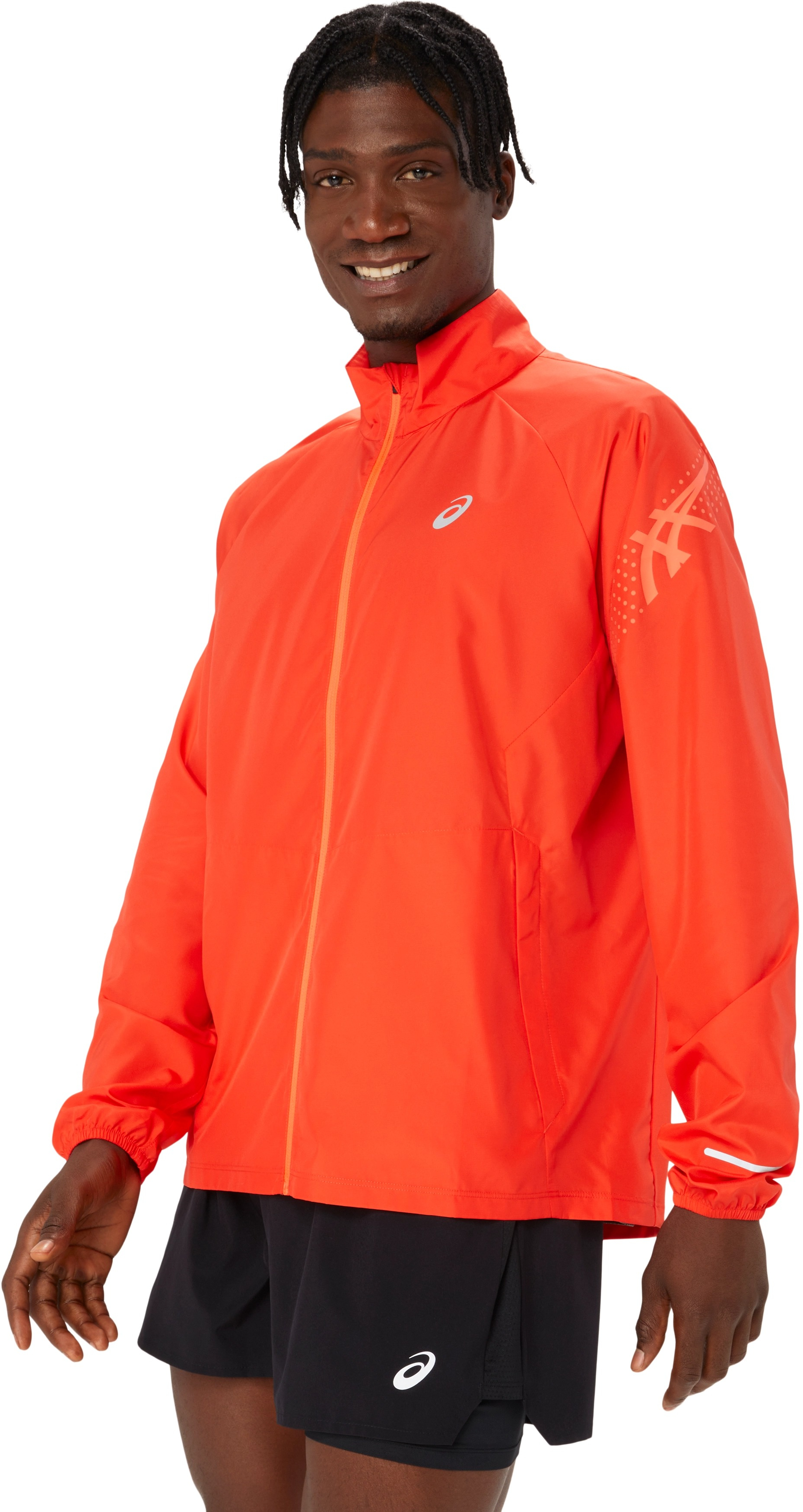 Куртка для бега Asics ( 2011C733 ) ICON JACKET 2024 TRUE RED / SUNRISE RED L красный фото 3