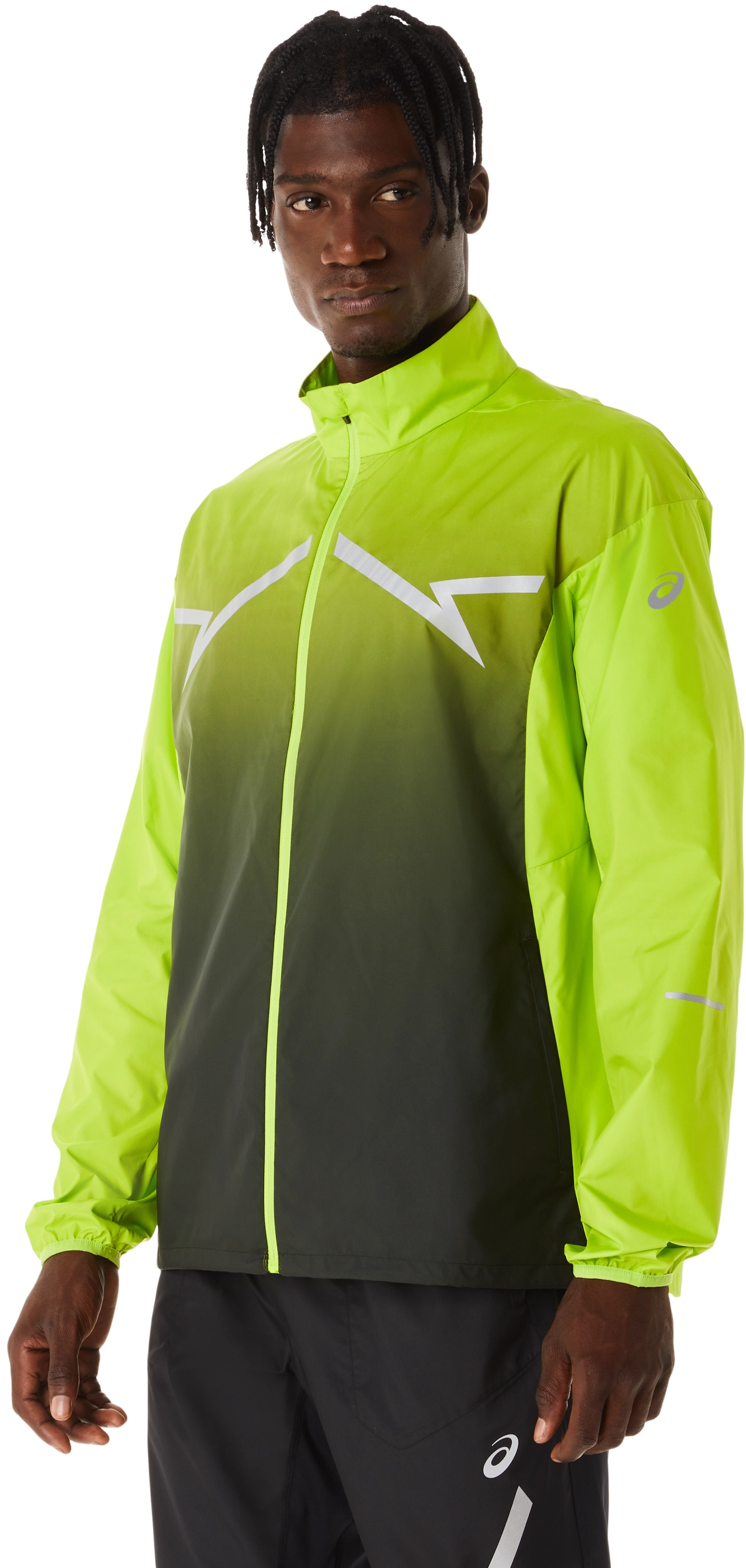 Куртка для бігу Asics ( 2011C745 ) LITE-SHOW JACKET 2023 300 LIME ZEST/PERFORMANCE BLACK 2XL салатовийфото3