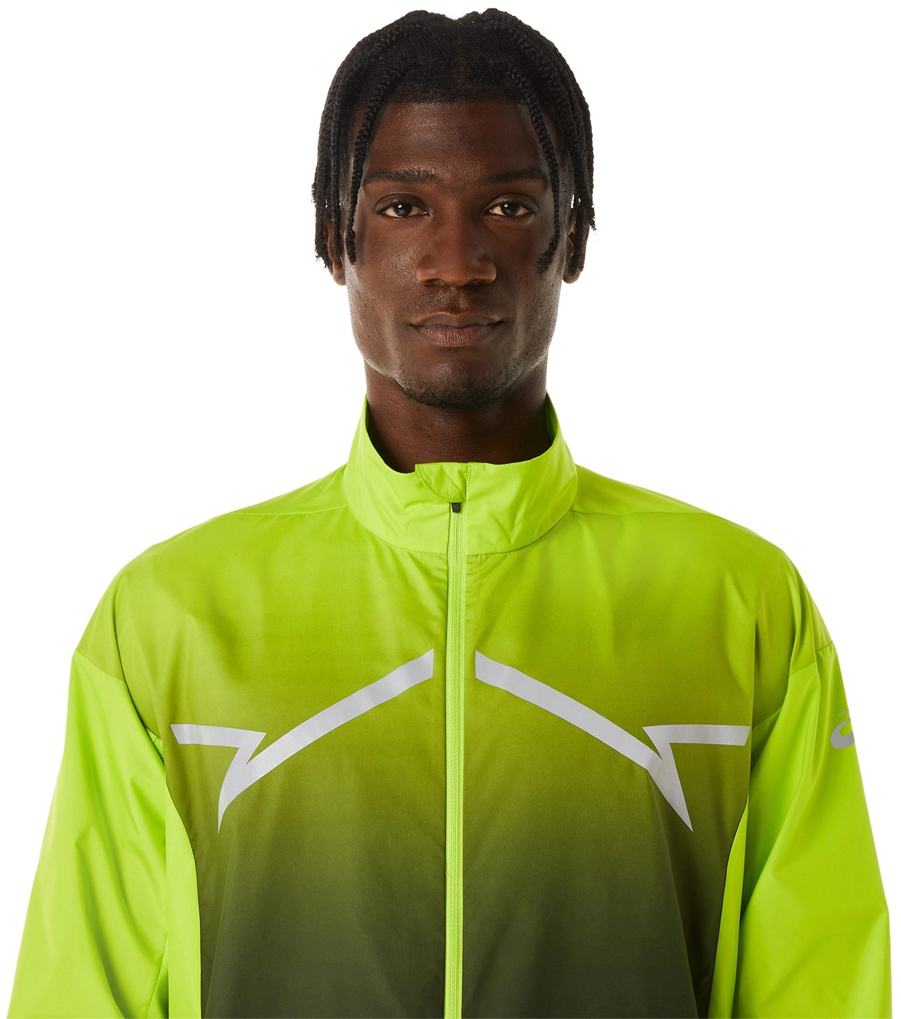 Куртка для бега Asics ( 2011C745 ) LITE-SHOW JACKET 2023 300 LIME ZEST/PERFORMANCE BLACK 2XL салатовый фото 6