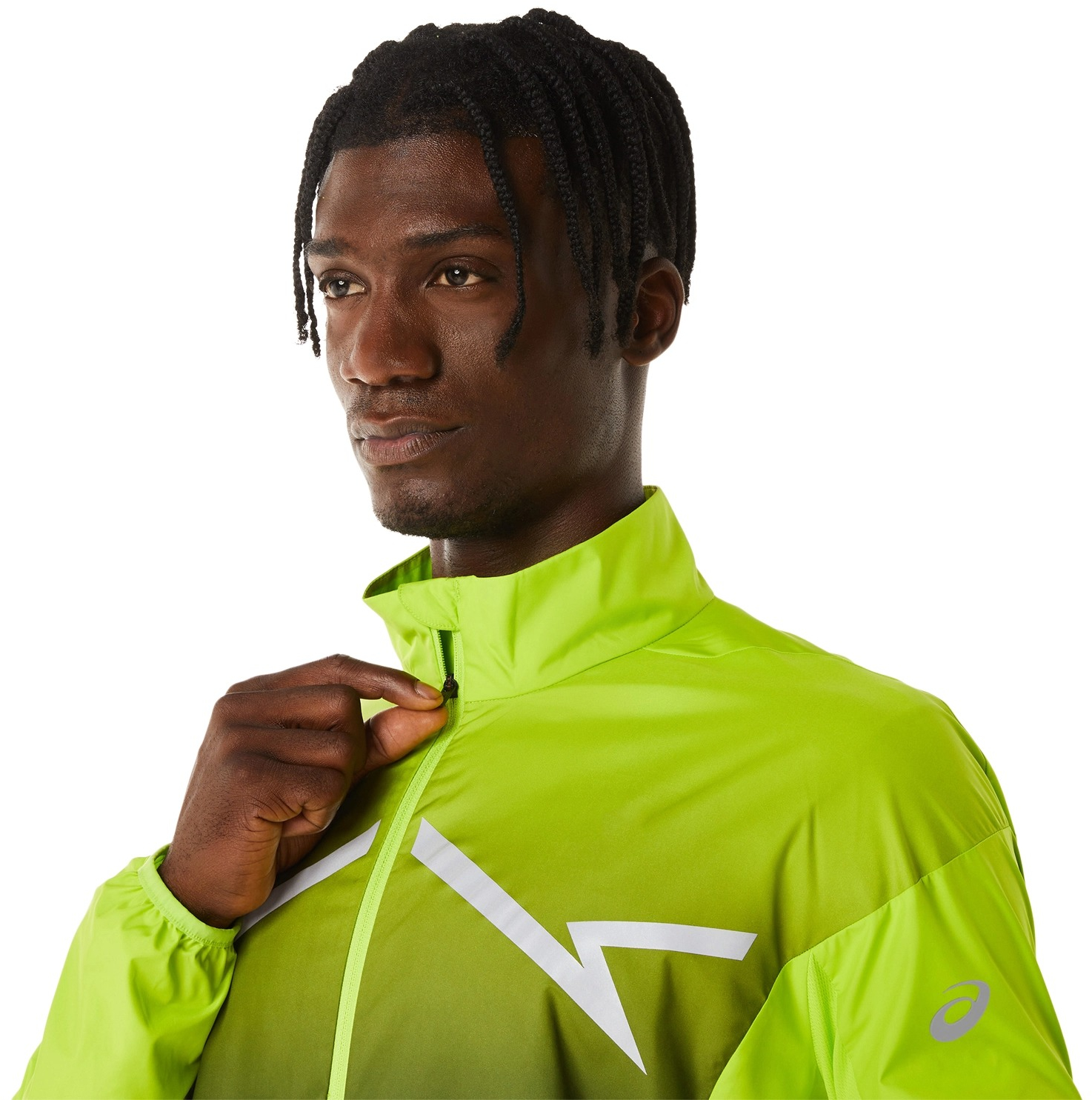 Куртка для бега Asics ( 2011C745 ) LITE-SHOW JACKET 2023 300 LIME ZEST/PERFORMANCE BLACK 2XL салатовый фото 5