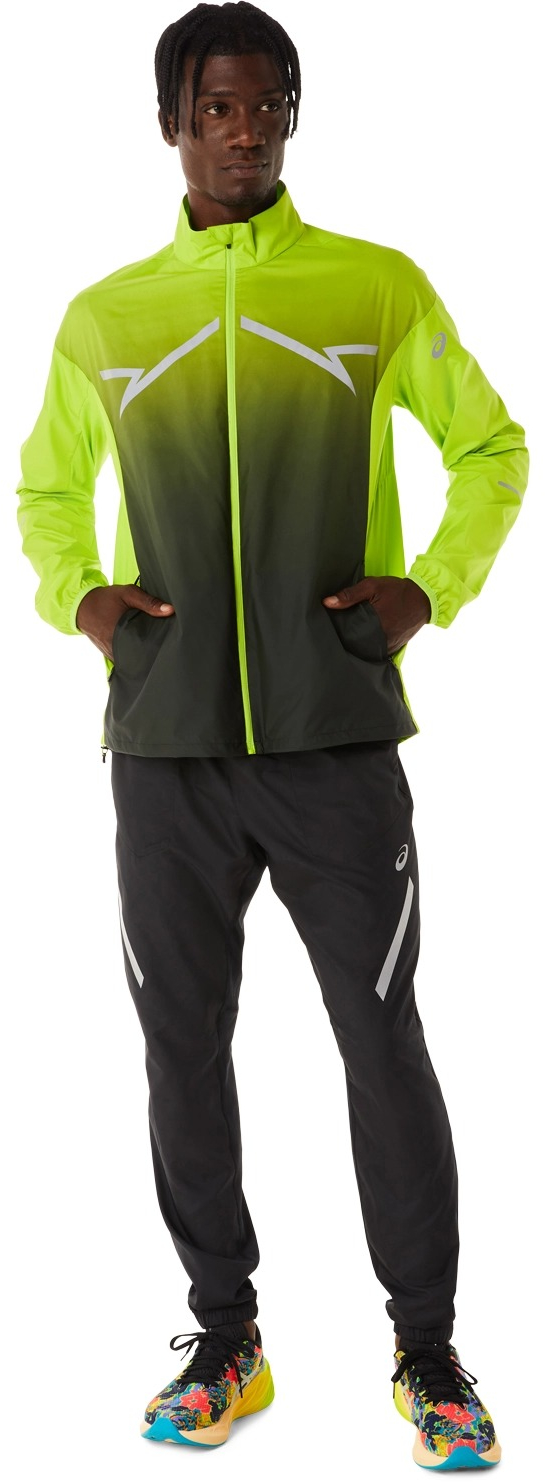 Куртка для бега Asics ( 2011C745 ) LITE-SHOW JACKET 2023 300 LIME ZEST/PERFORMANCE BLACK 2XL салатовый фото 10