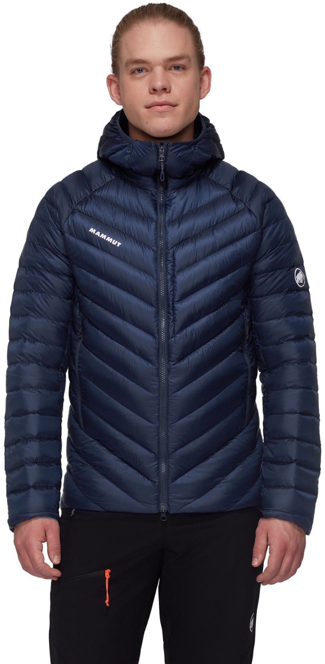 Пуховая куртка Mammut ( 1013-02960 ) Broad Peak IN Hooded Jacket 2024 Marine-Black L синий фото 2