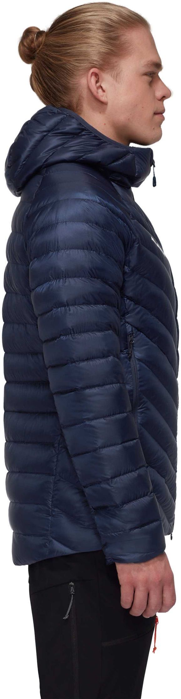 Пуховая куртка Mammut ( 1013-02960 ) Broad Peak IN Hooded Jacket 2024 Marine-Black S синий фото 4