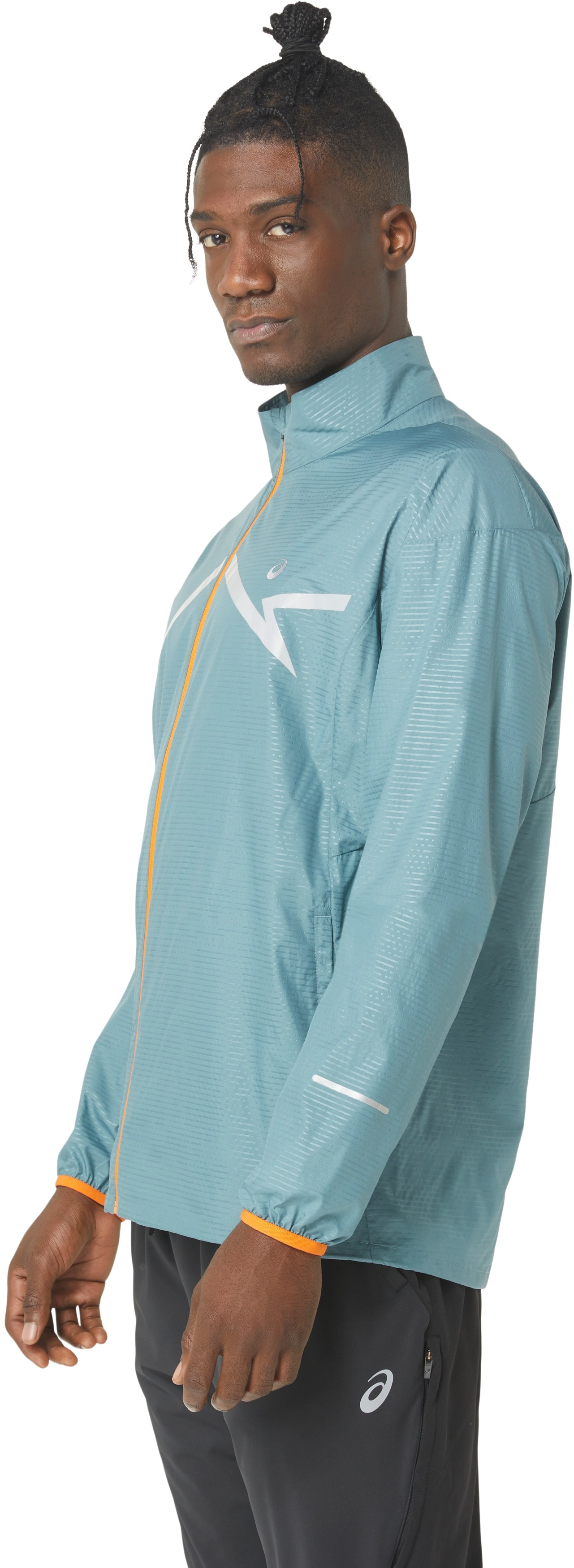 Куртка для бігу Asics ( 2011C875 ) LITE-SHOW JACKET 2024 FOGGY TEAL 2XL блакитнийфото3