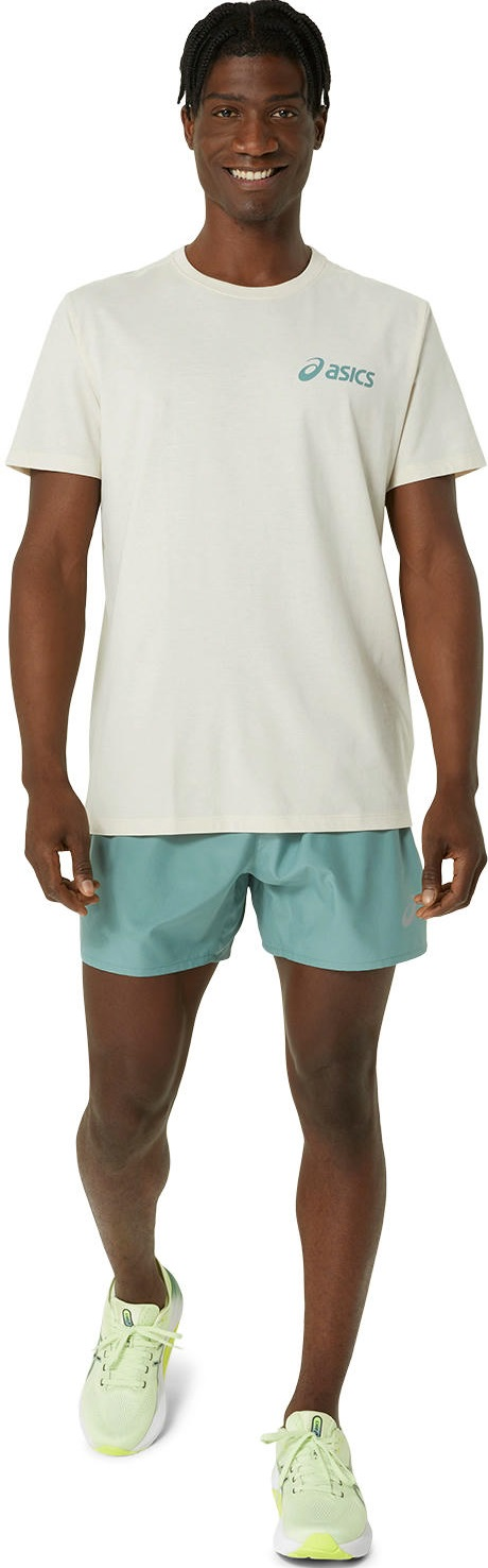 Футболка для бега Asics ( 2031E659 ) ASICS CHEST LOGO SS TEE 2024 BIRCH/CELADON L белый фото 6