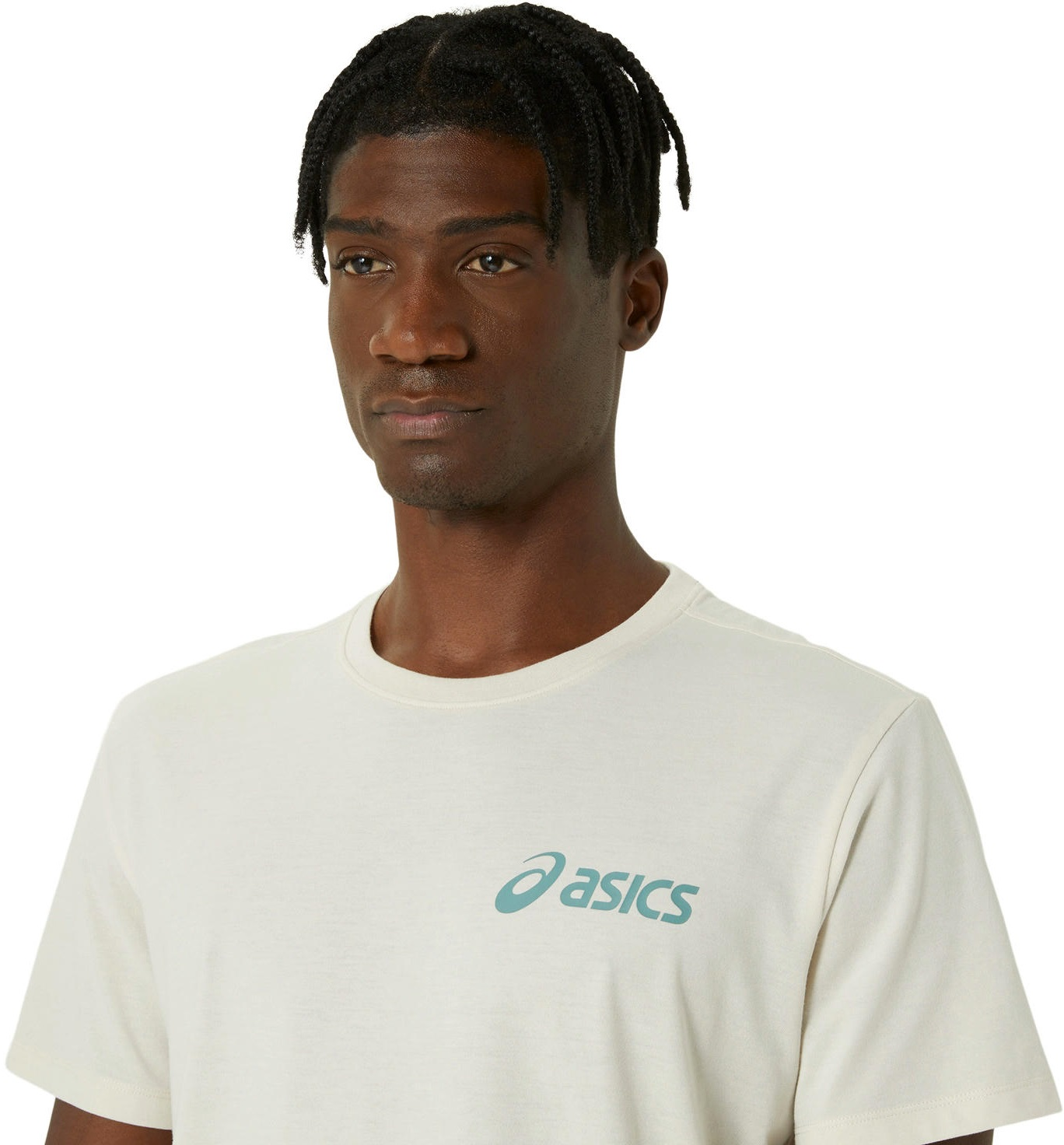 Футболка для бігу Asics ( 2031E659 ) ASICS CHEST LOGO SS TEE 2024 BIRCH/CELADON L білийфото5