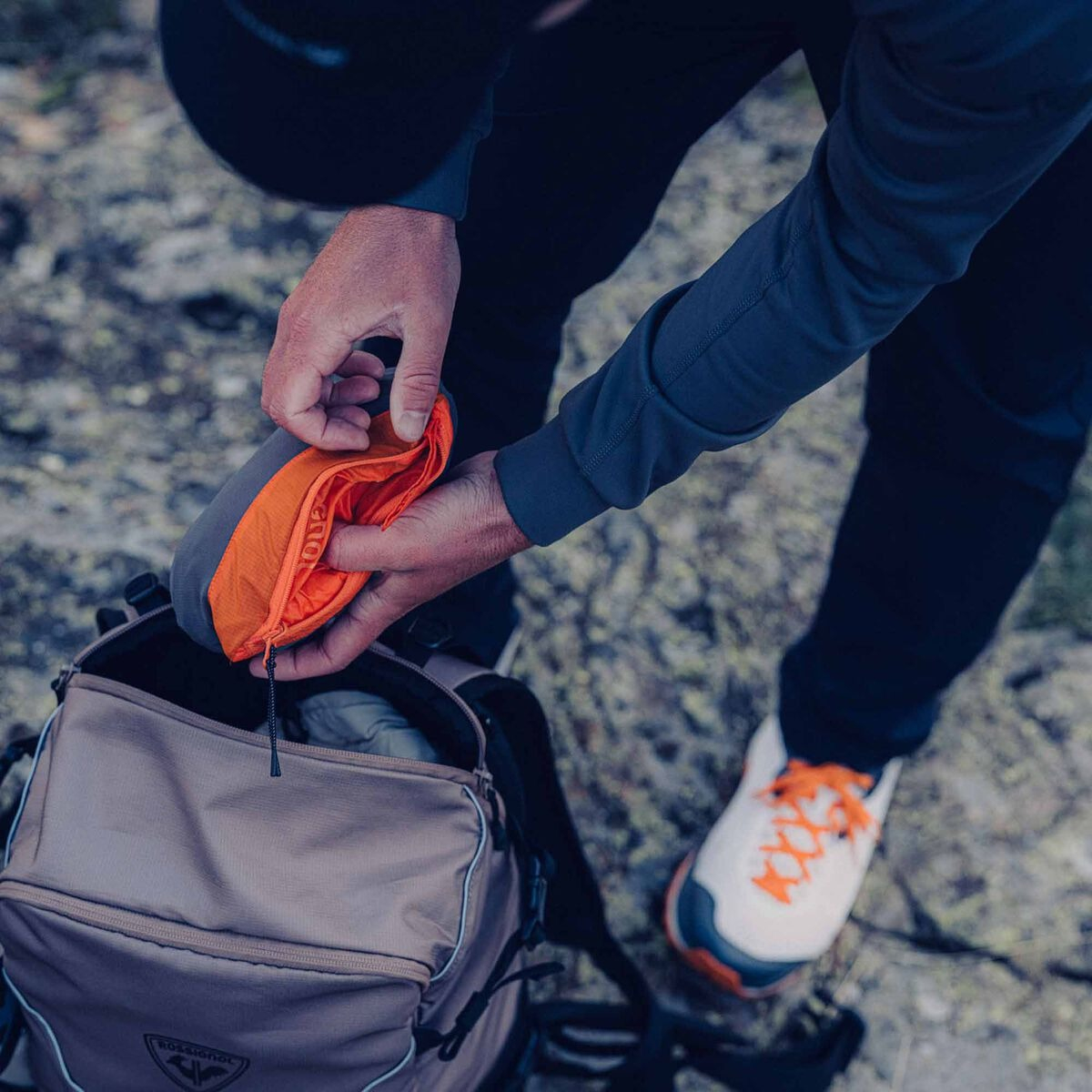 Куртка для бега ROSSIGNOL ( RLMMJ68 ) ULTRALIGHT PKB JKT 2024 41N 2XL оранжевый фото 11