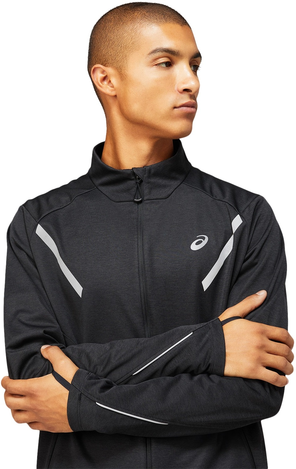 Куртка для бігу Asics ( 2011C107 ) LITE-SHOW WINTER JACKET 2022 001 PERFORMANCE BLACK/BRILLIANT WHITE S чорнийфото4