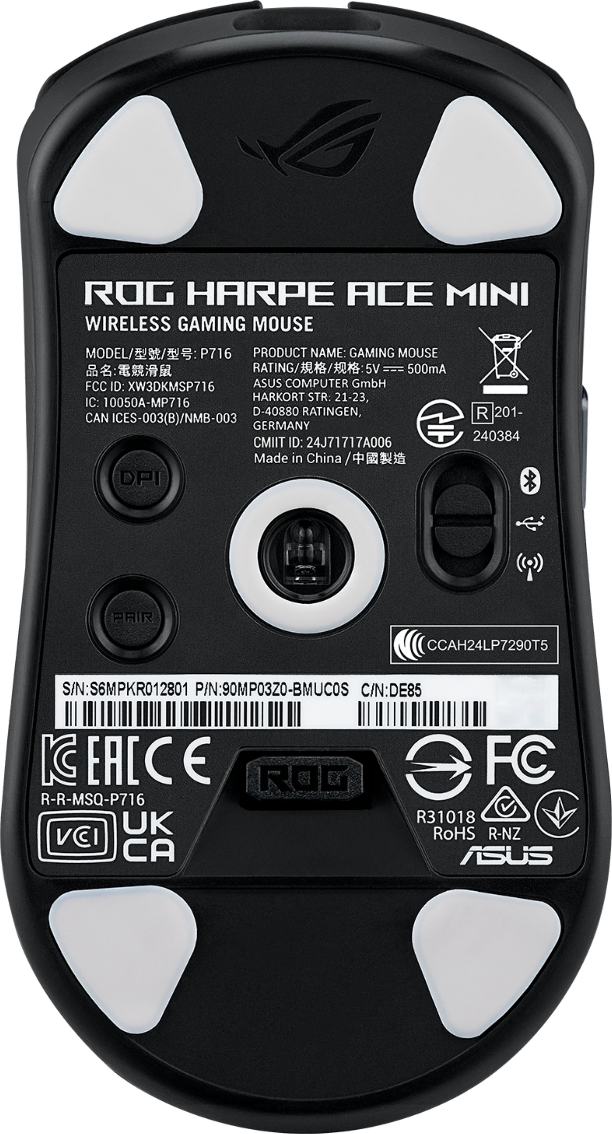 Игровая мышь ASUS ROG Harpe Ace Mini Black (90MP03Z0-BMUA00) фото 8