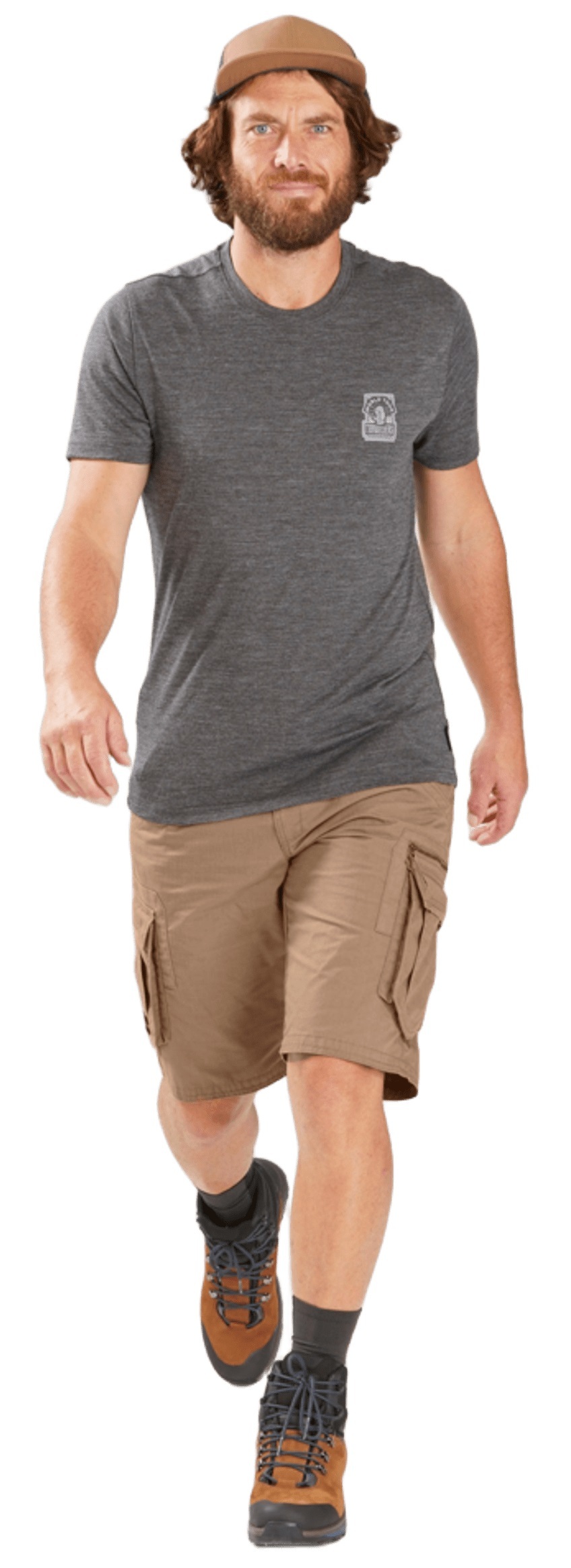 Шорты мужские для трекинга Forclaz Travel100 8579289 40 коричневые фото 6