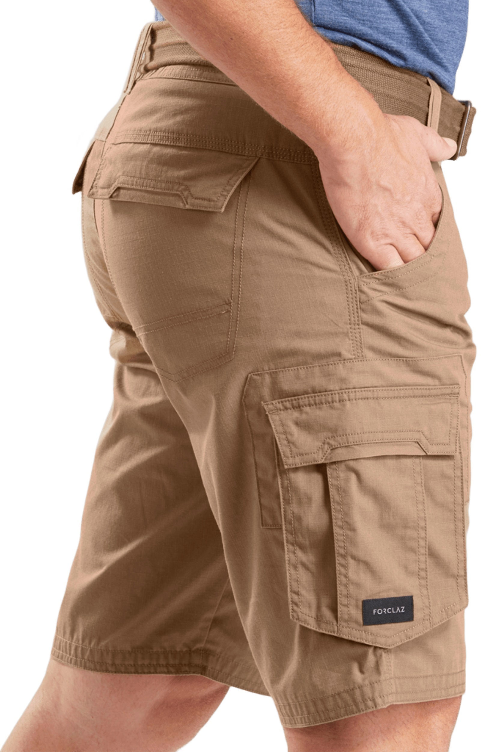 Шорты мужские для трекинга Forclaz Travel100 8579289 40 коричневые фото 2