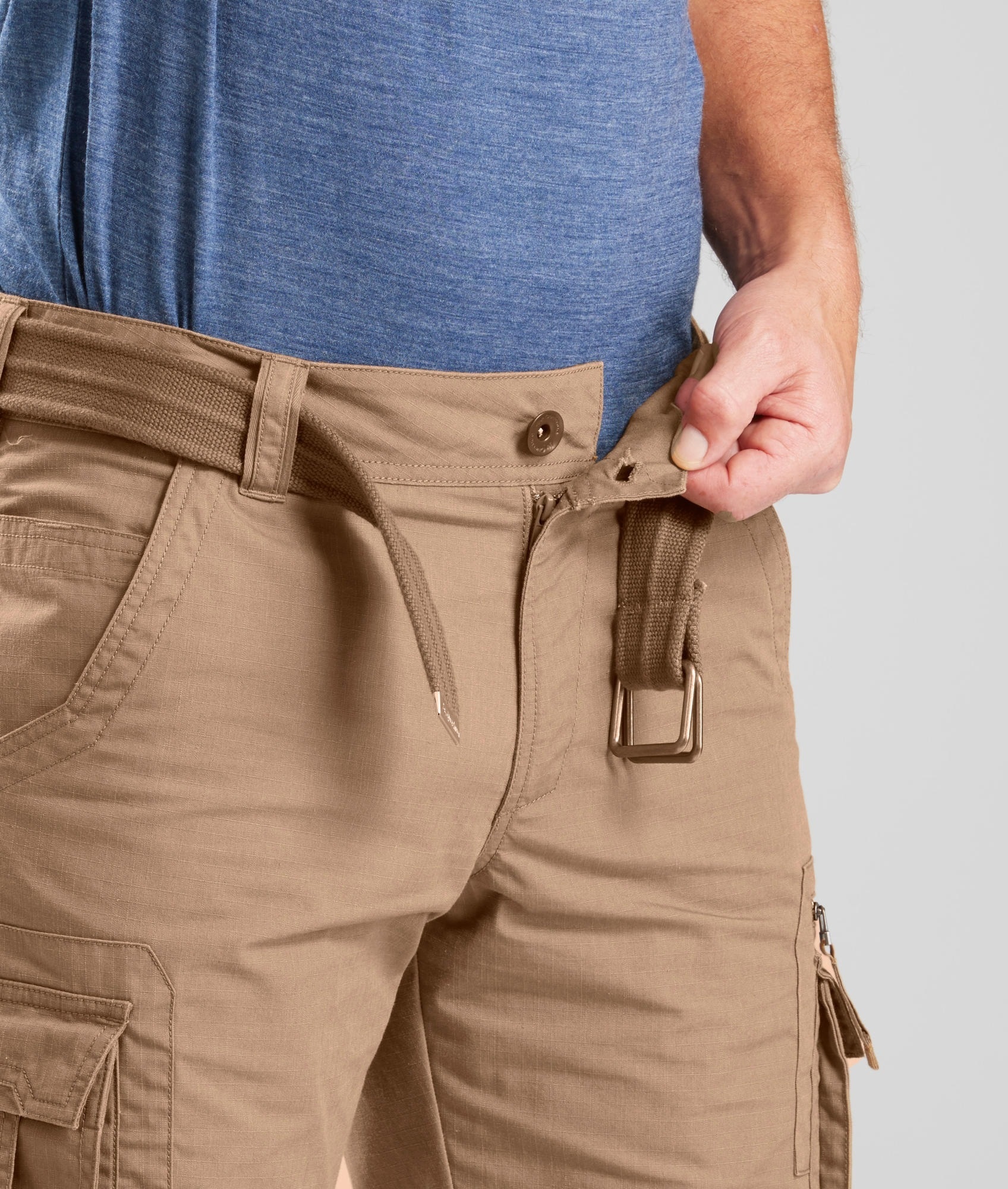 Шорты мужские для трекинга Forclaz Travel 500 8579289 46 коричневые фото 7