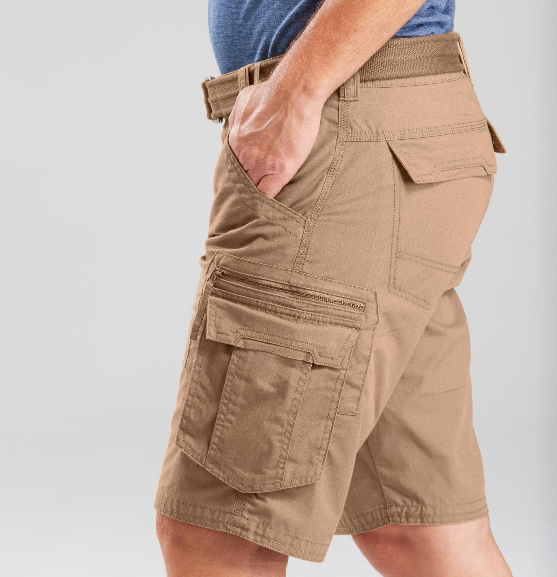 Шорты мужские для трекинга Forclaz Travel 500 8579289 46 коричневые фото 6