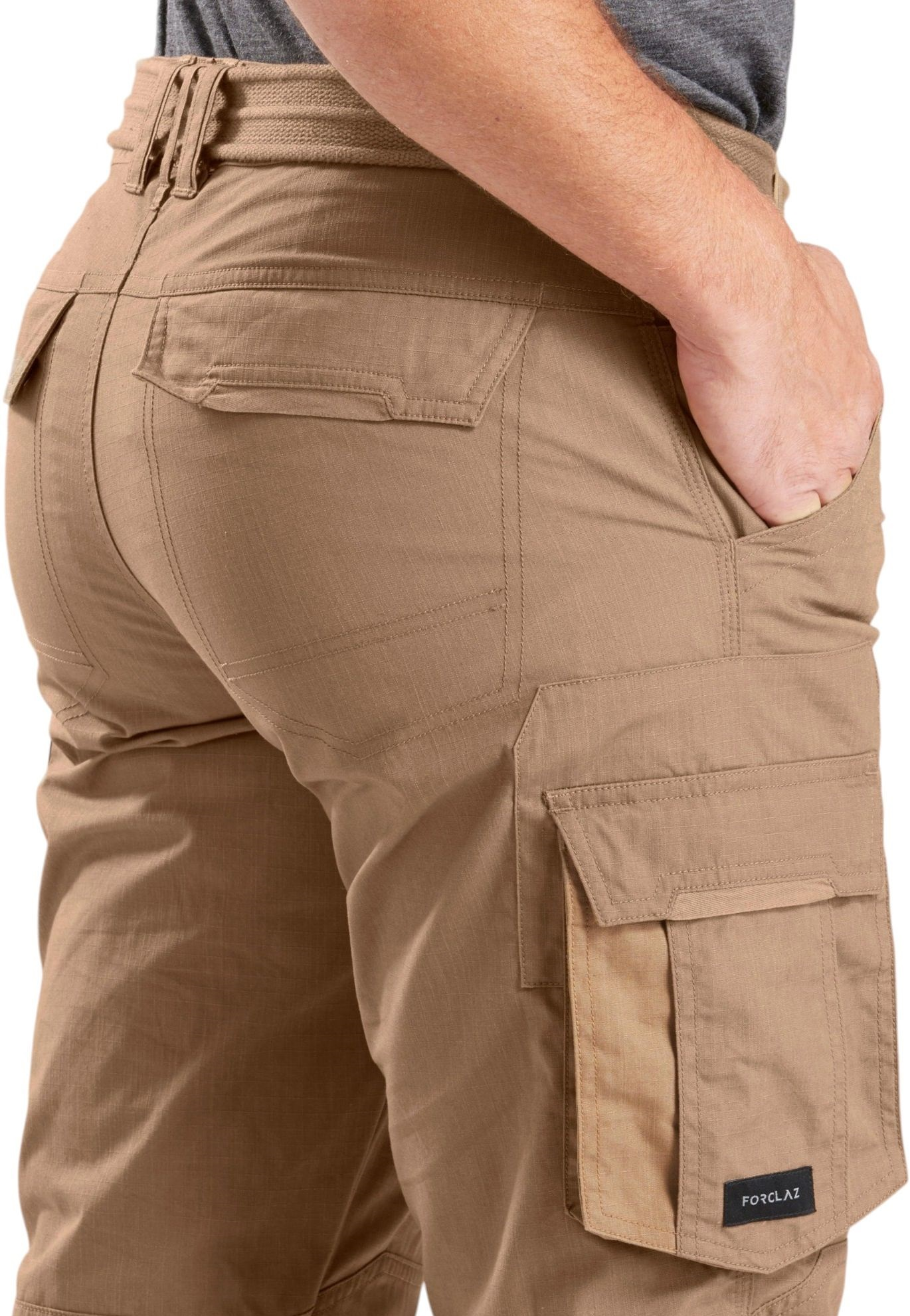 Штаны мужские для трекинга Forclaz Travel100 8579849 38 коричневые фото 5