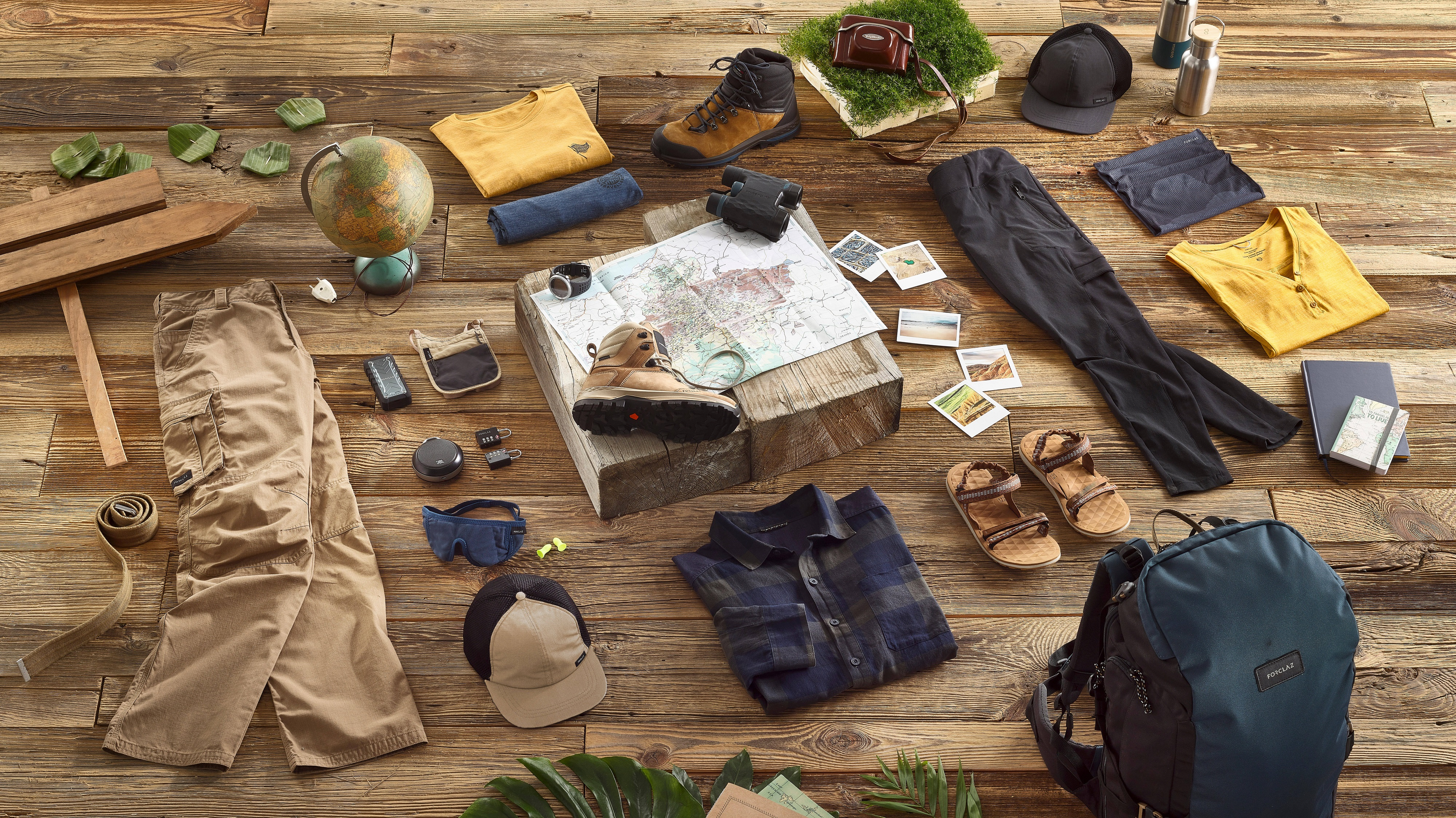 Штаны мужские для трекинга Forclaz Travel100 8579849 38 коричневые фото 16