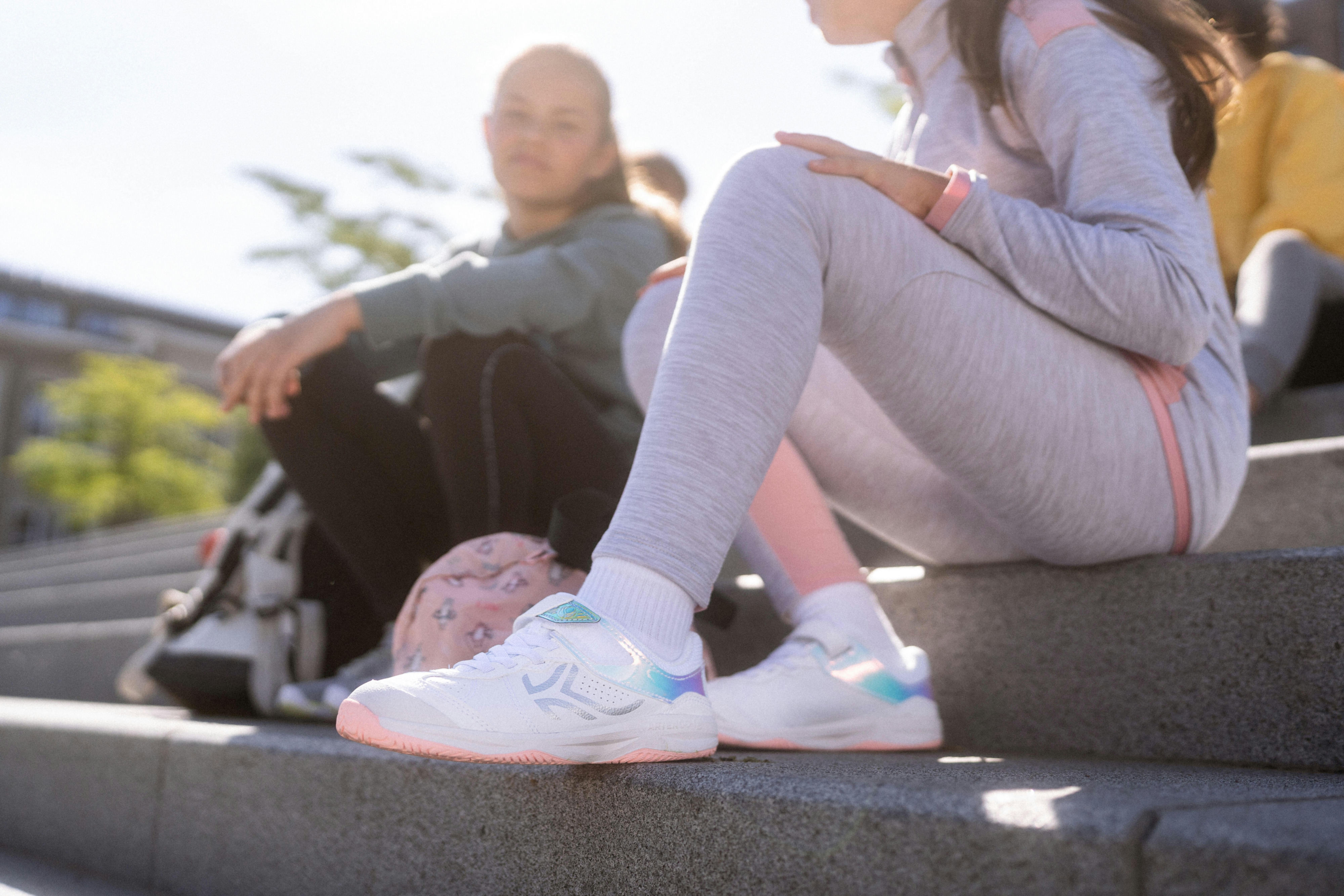 Кроссовки детские для тенниса Decathlon TS160 962625 28 белые фото 