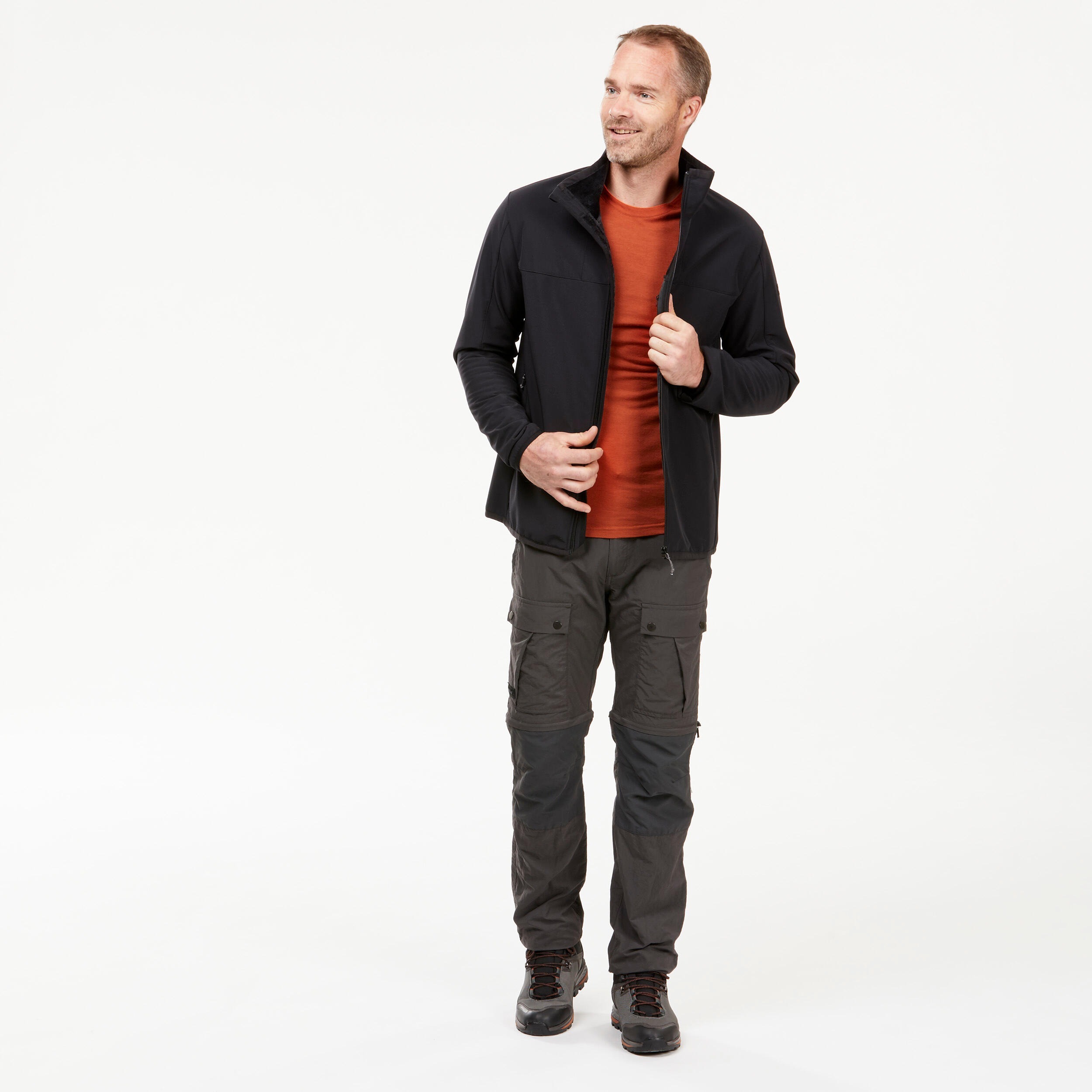 Куртка ветрозащитная мужская для трекинга Forclaz MT100 8580219 2XL черная фото 